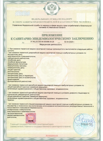 Приложение, лист 1