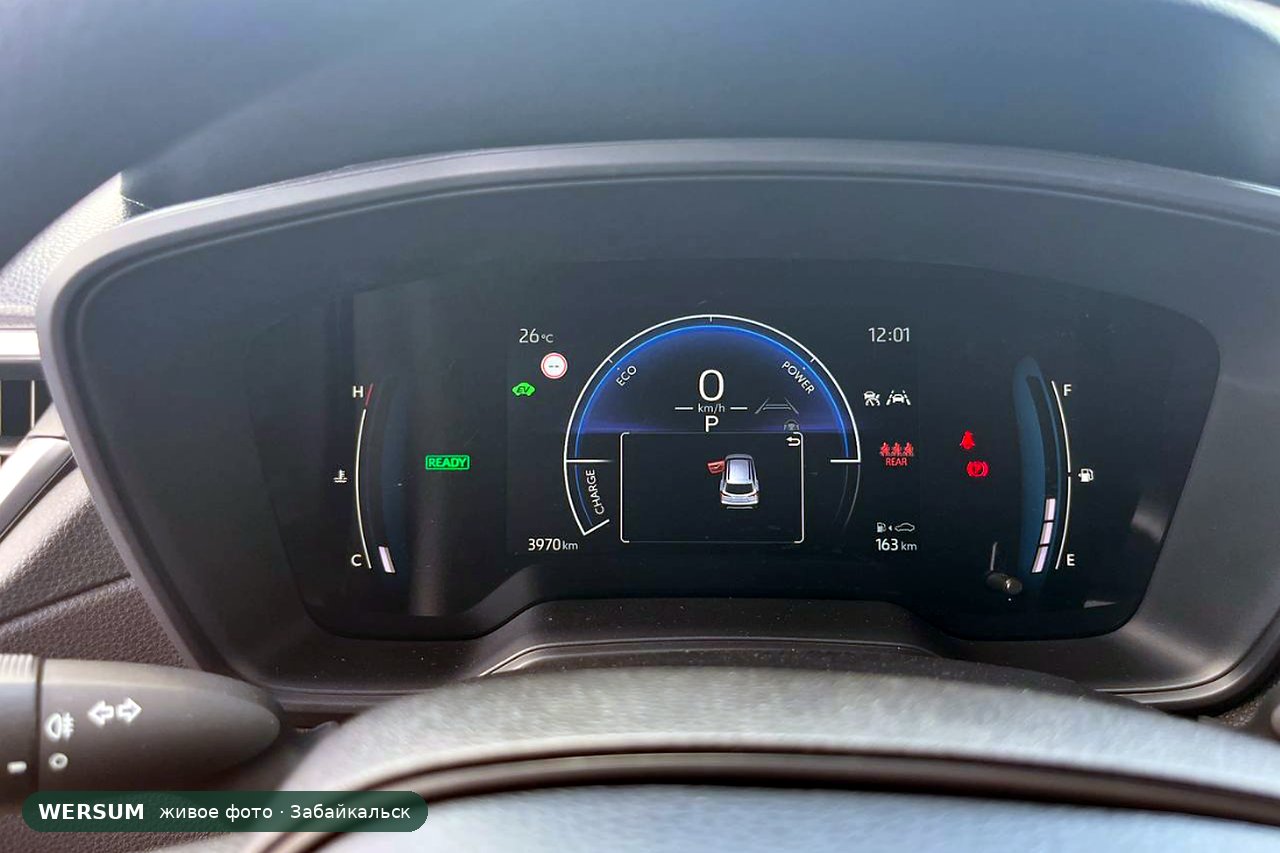 Toyota Corolla Cross, приборка: шкала CHARGE / ECO / POWER и READY