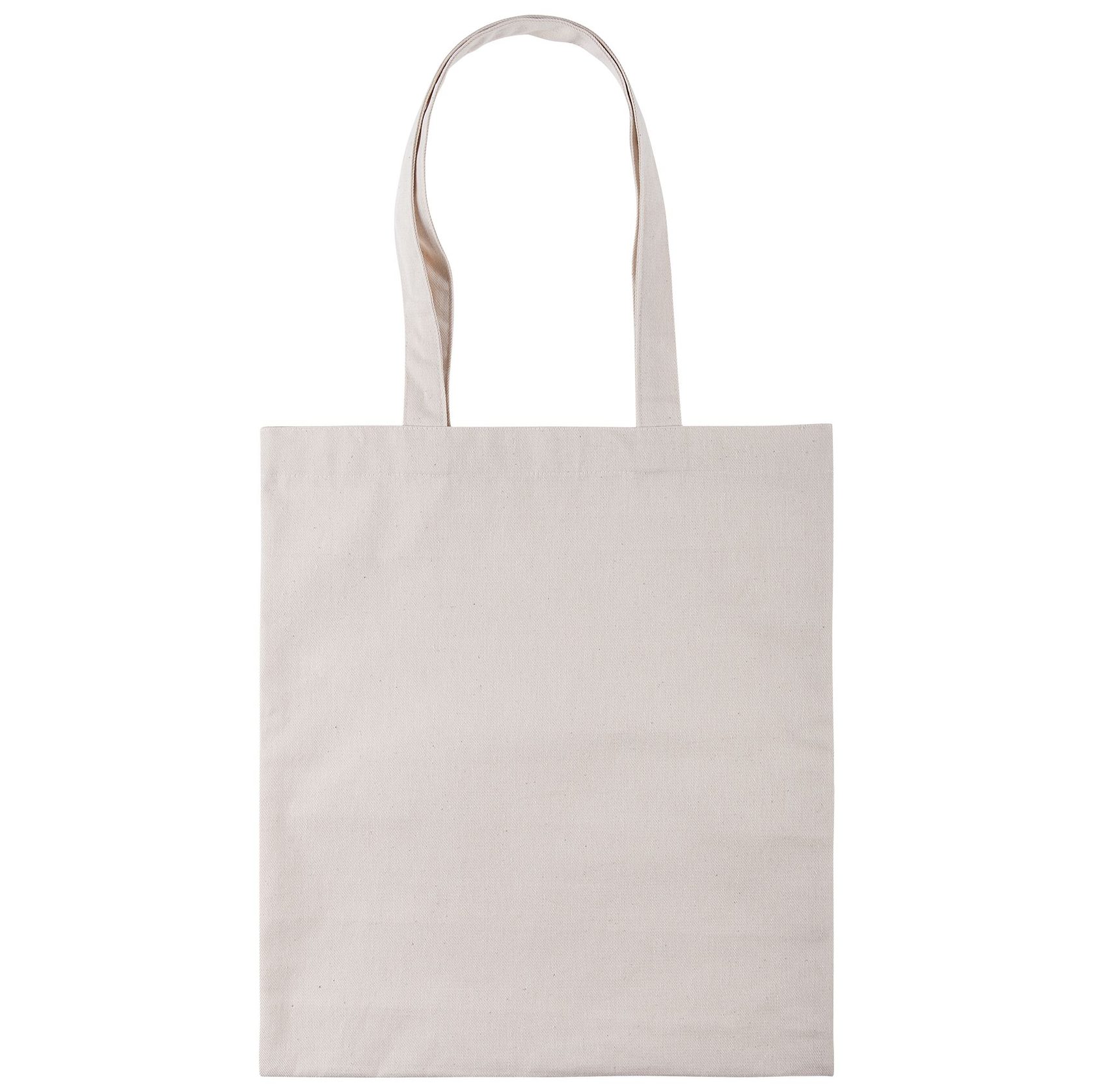 Прочная сумка-шоппер из хлопка саржевого плетения. оптом  или .