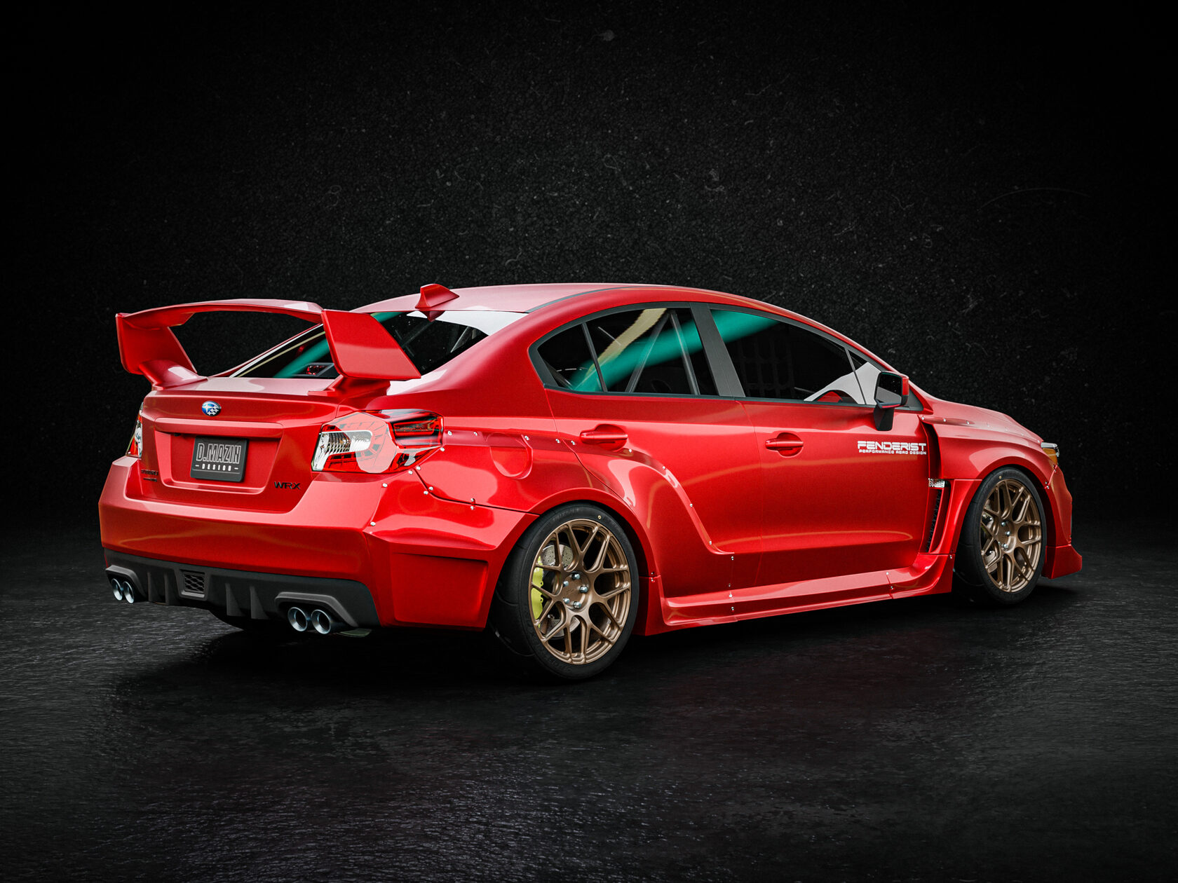 Full FENDERIST SPEC R kit / WIDE BODY KIT Subaru Impreza WRX STI 17+