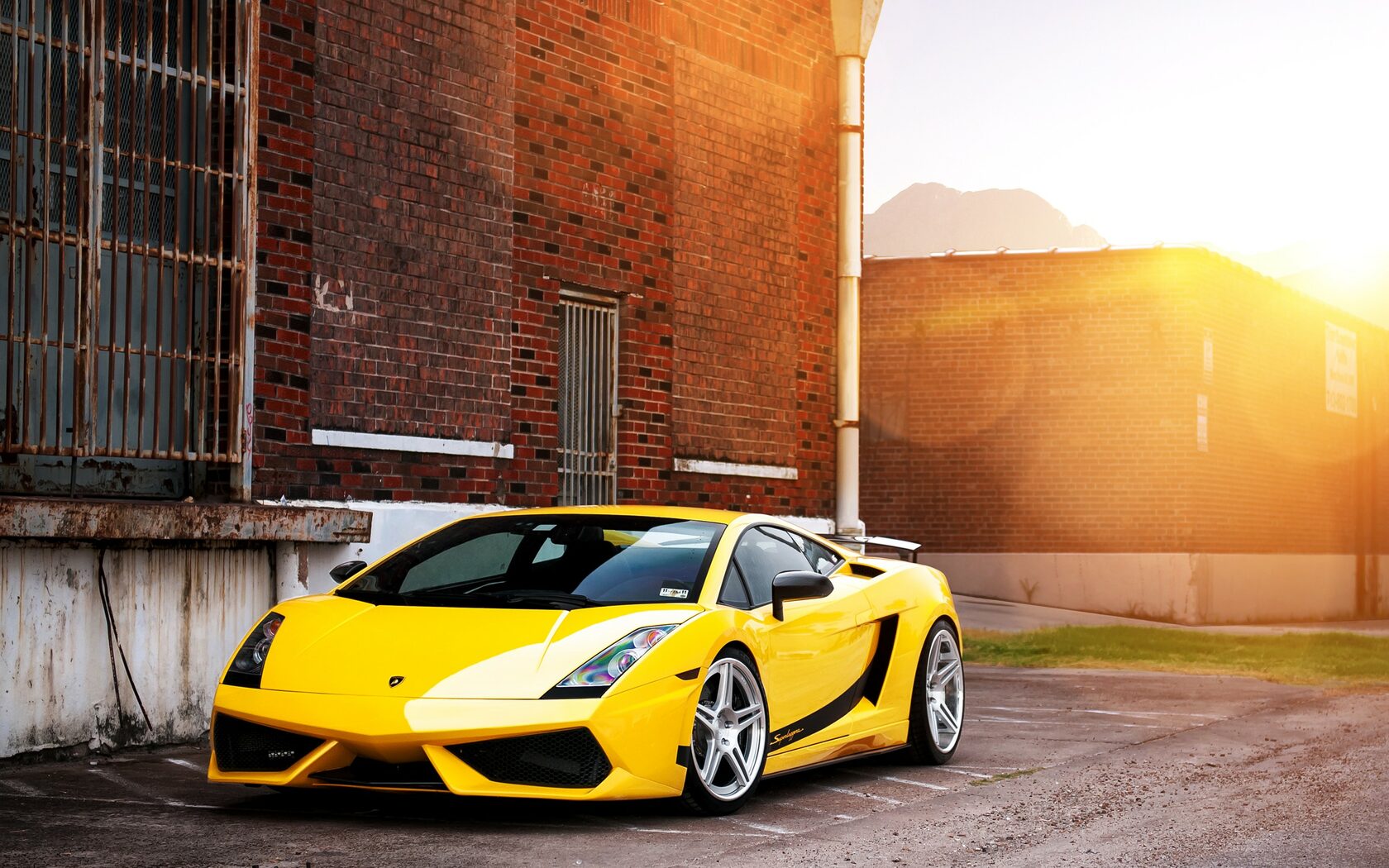 Lamborghini Gallardo ночью