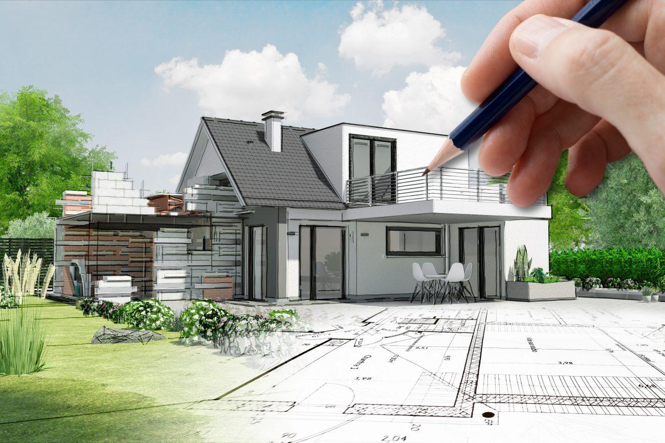 Дом с чертежом