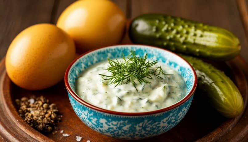 Соус «Тартар» с варёным яйцом и горчицей
