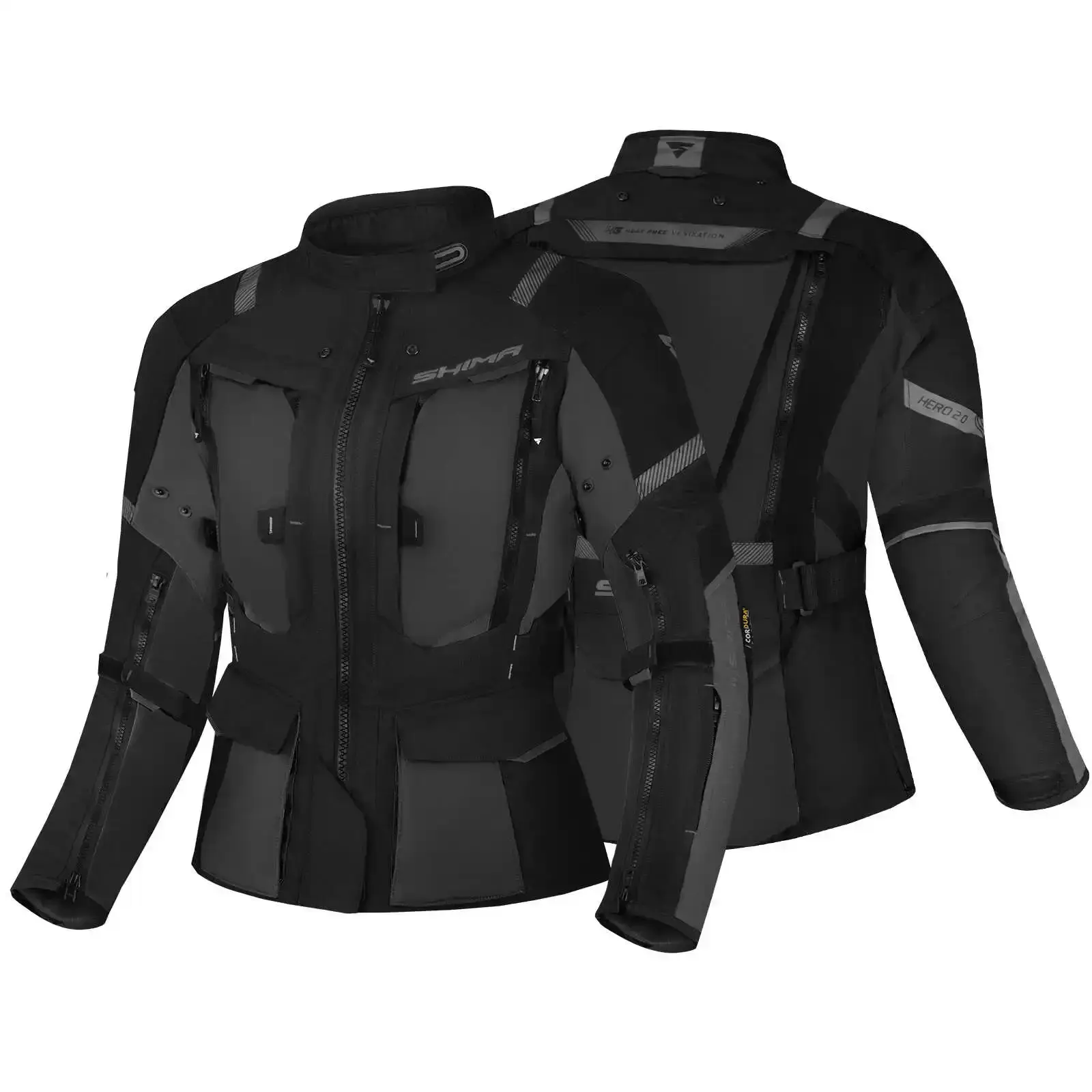 Туристическая мотокуртка SHIMA Hero 2.0 Lady Black, чёрный — примерка в магазине на Лиговском