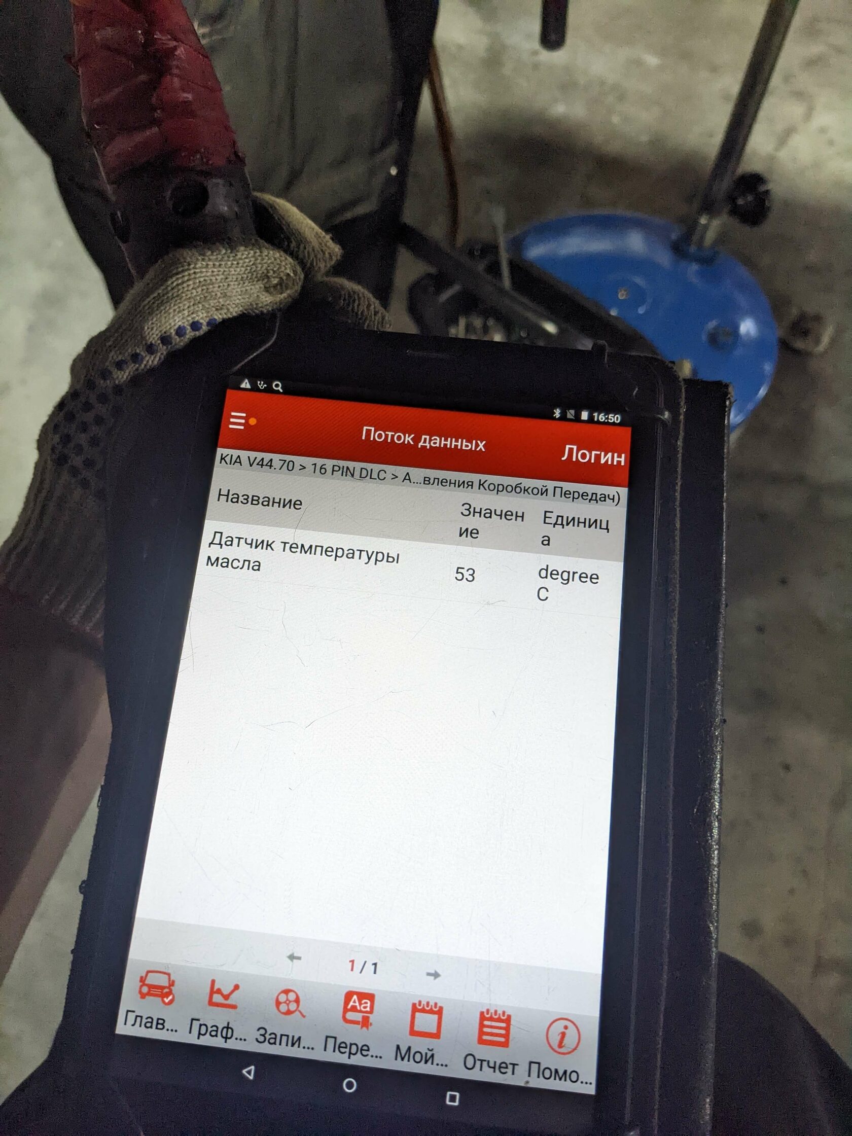 Контроль температуры АКПП Kia