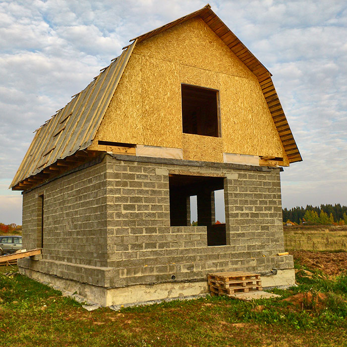 фото проекта домика для дачи из пеноблоков низкие цены