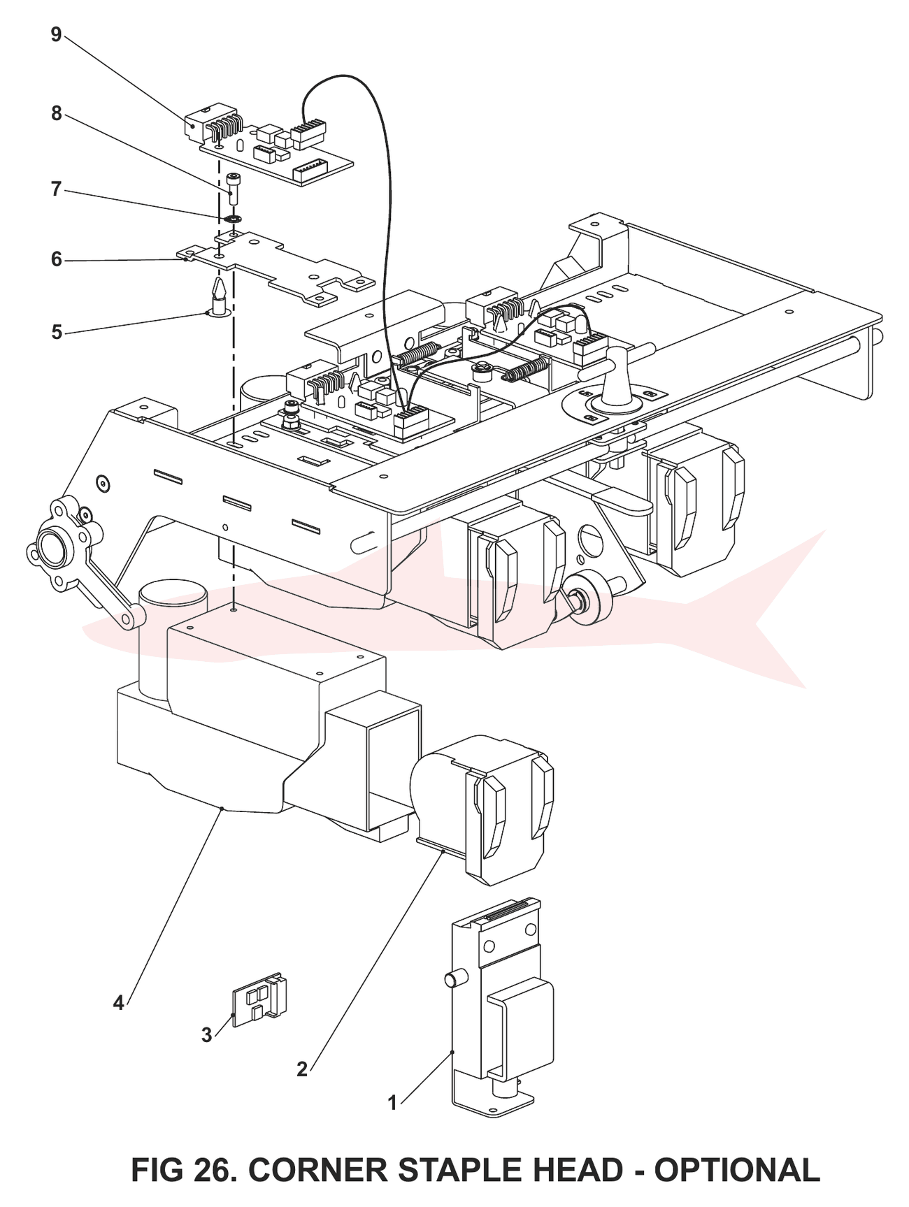 Morgana BookMaster Pro Fig 26 Corner Staple Head (Optional) — схема деталей