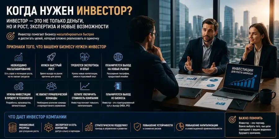 Когда нужен инвестор