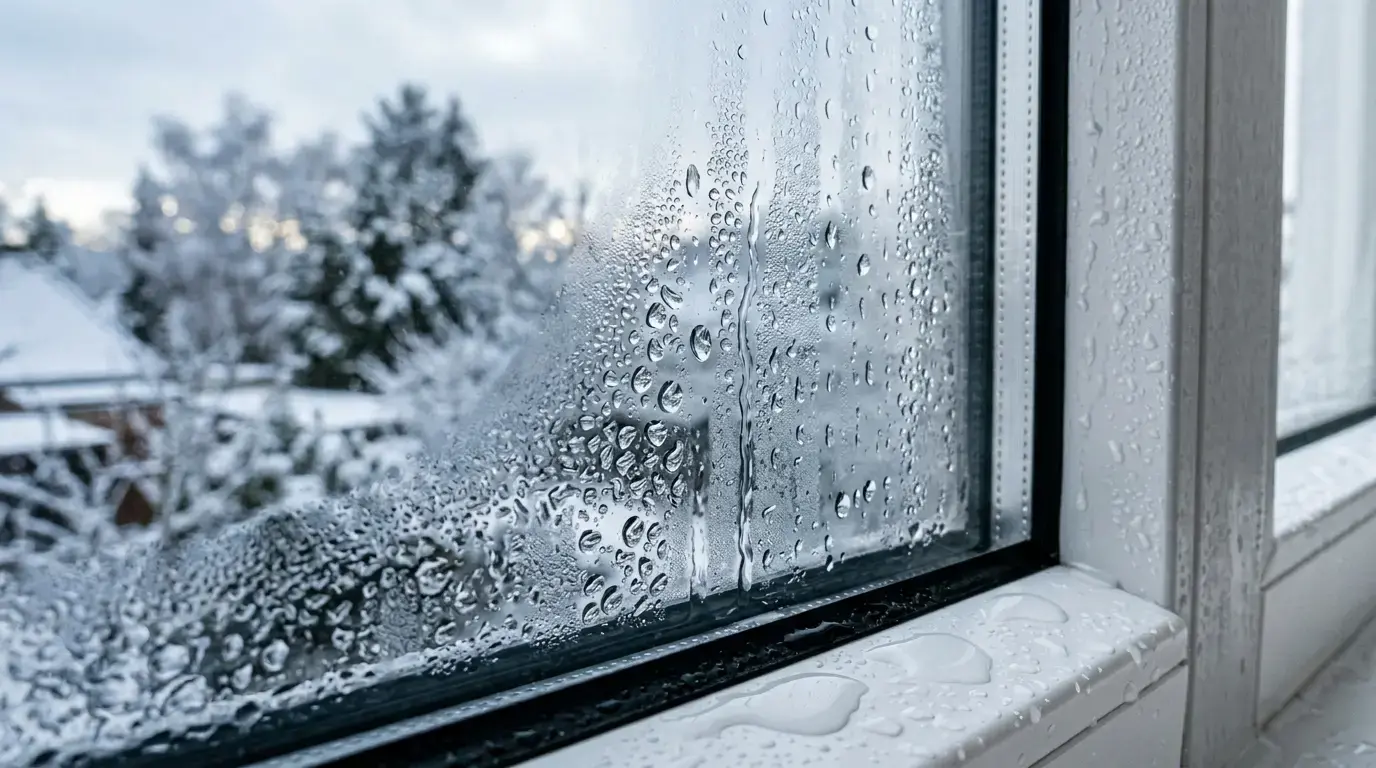 Конденсат на пластиковых окнах