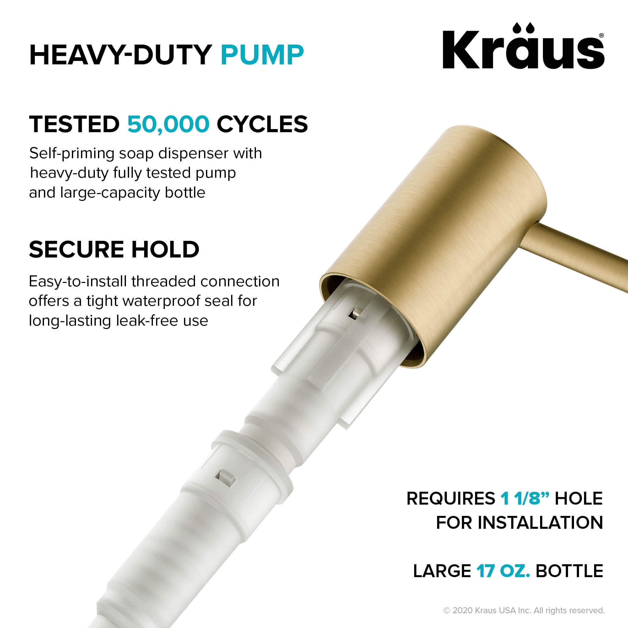 Дозатор рідкого миючого засобу Kraus KSD-43BG - изображение 7