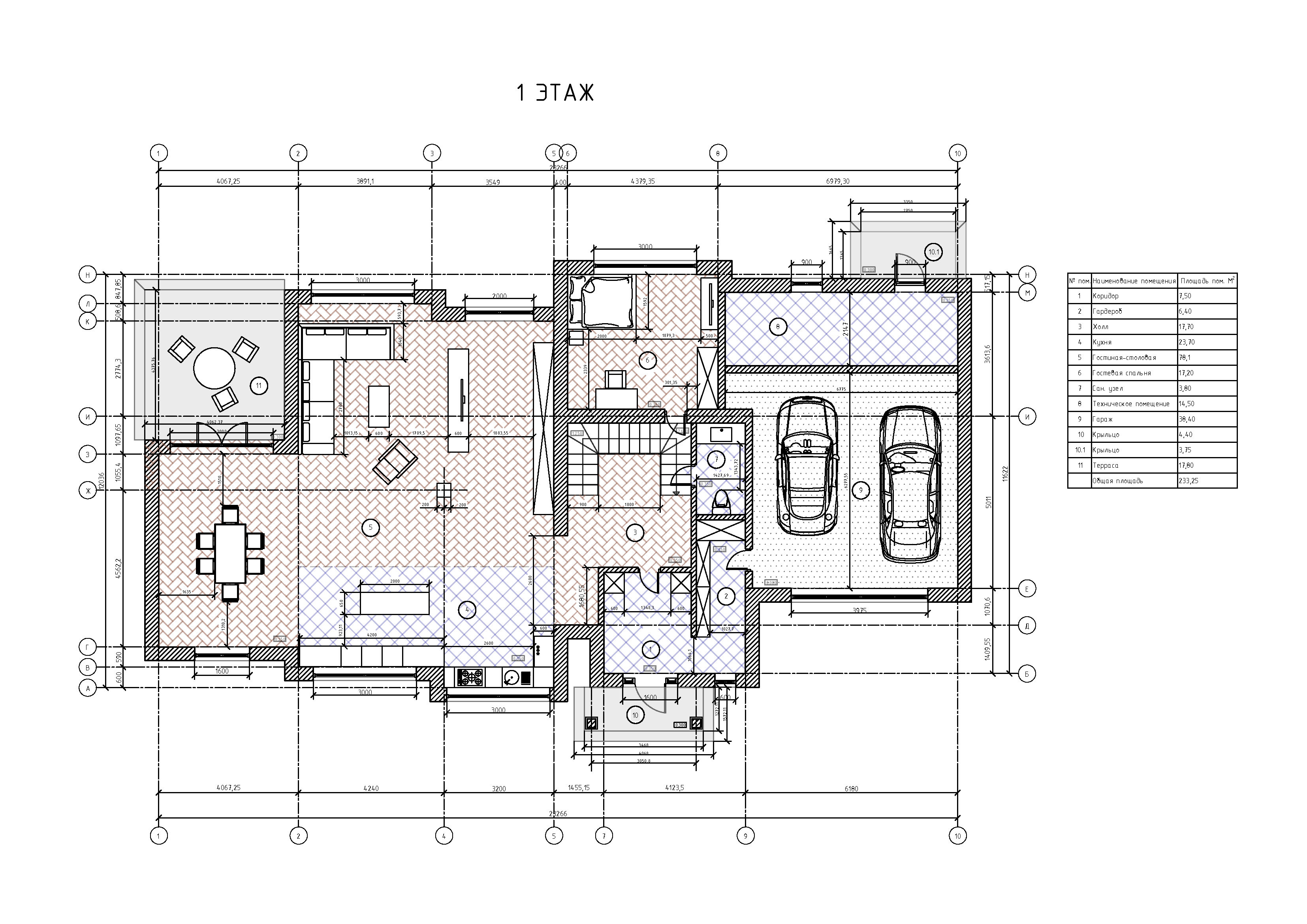 Планировка первого этажа
