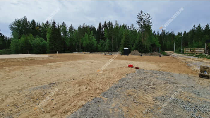 Участок после проведения работ по устройству заеда по санкт петербургу и области от нашей компании заезда через канаву