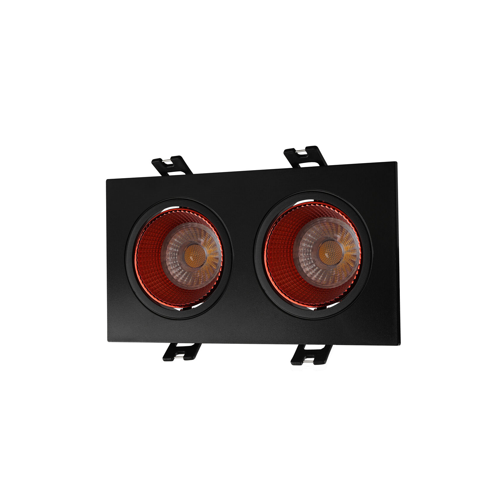 Встраиваемый светильник GU5.3 LED черный/красный пластик Denkirs DK3072-BK+RD DK3072-BK+RD