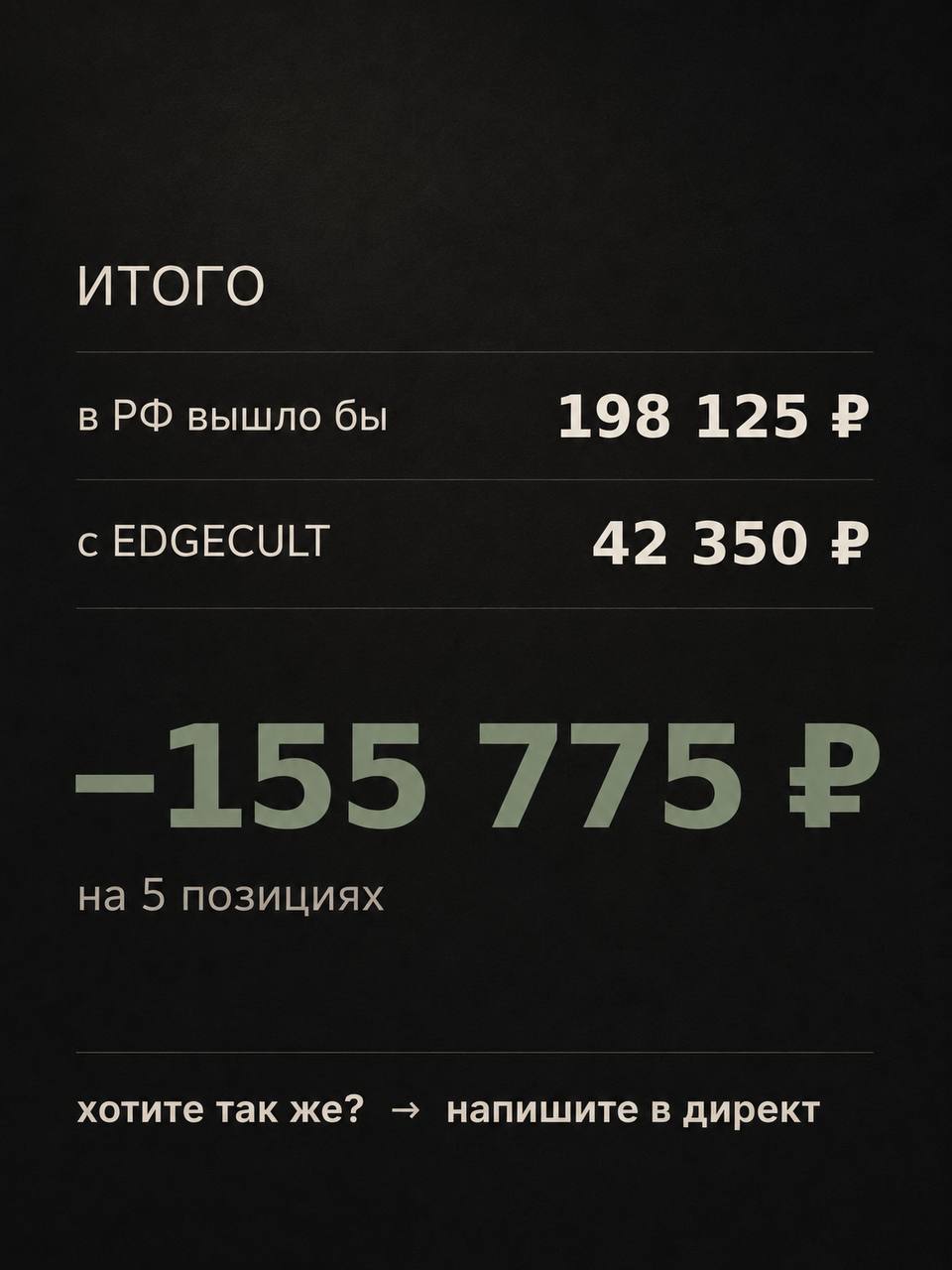 Итоговая разница по смете