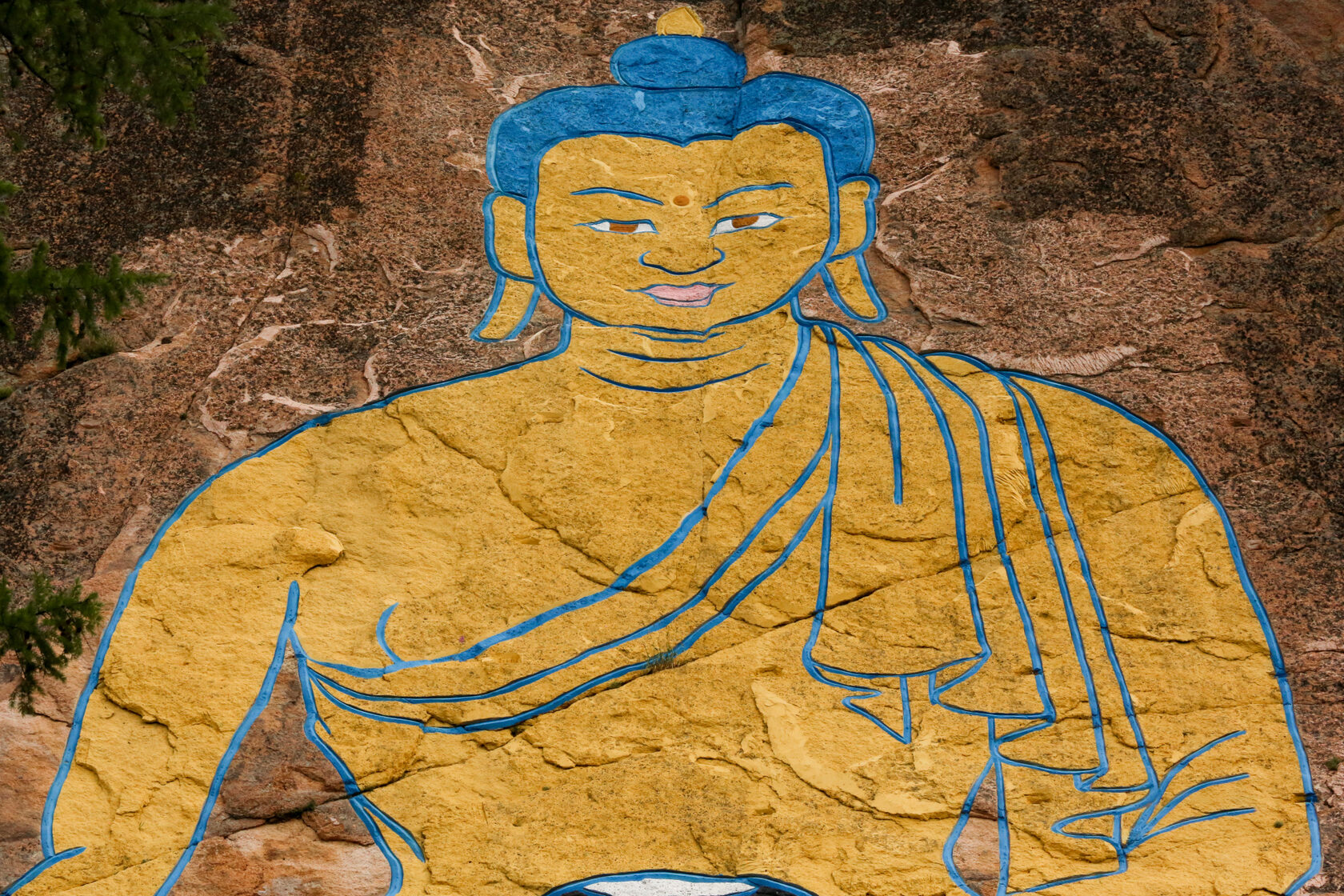 Изображение Будды на скале Хоринский район