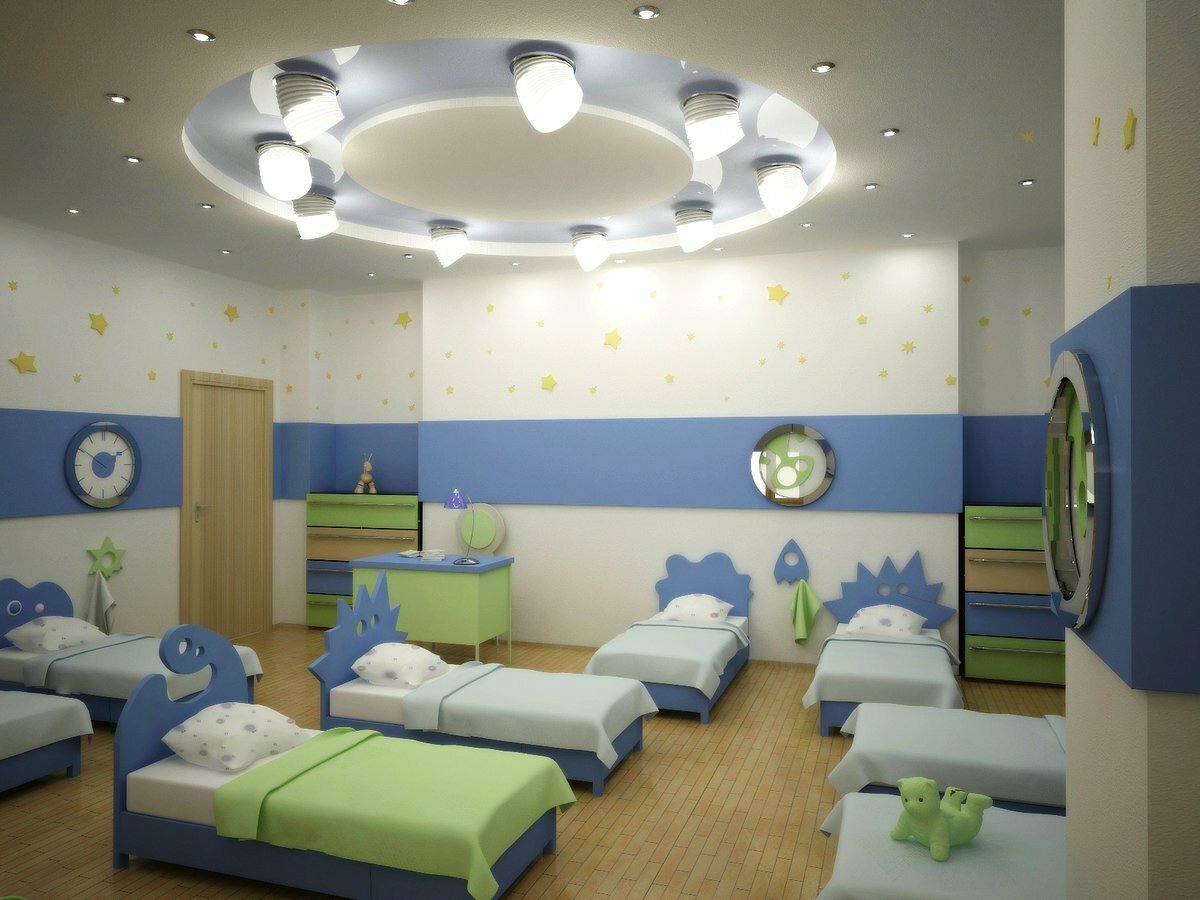 оформить спальню в детском саду