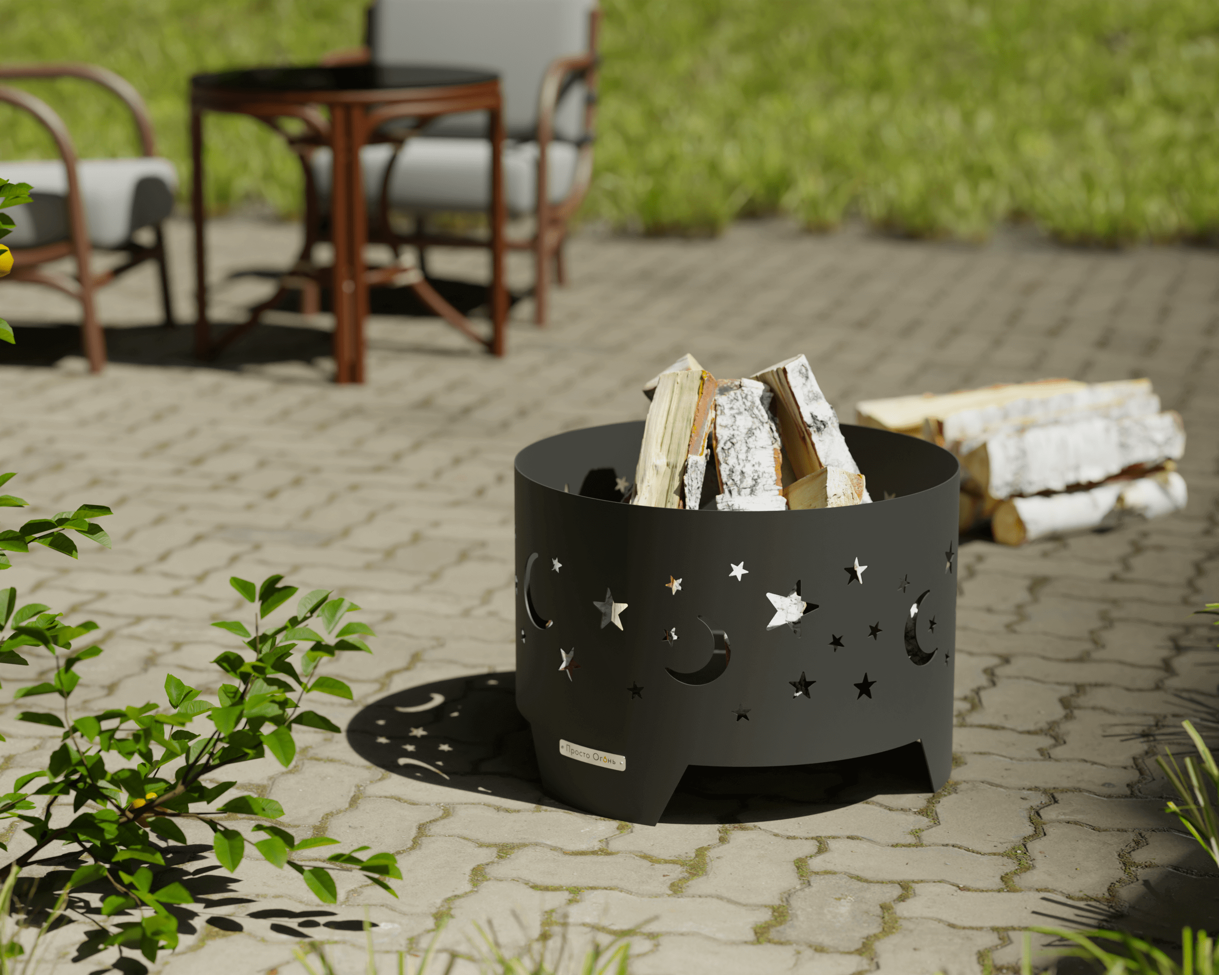 Костровая чаша Ночное небо для дачи