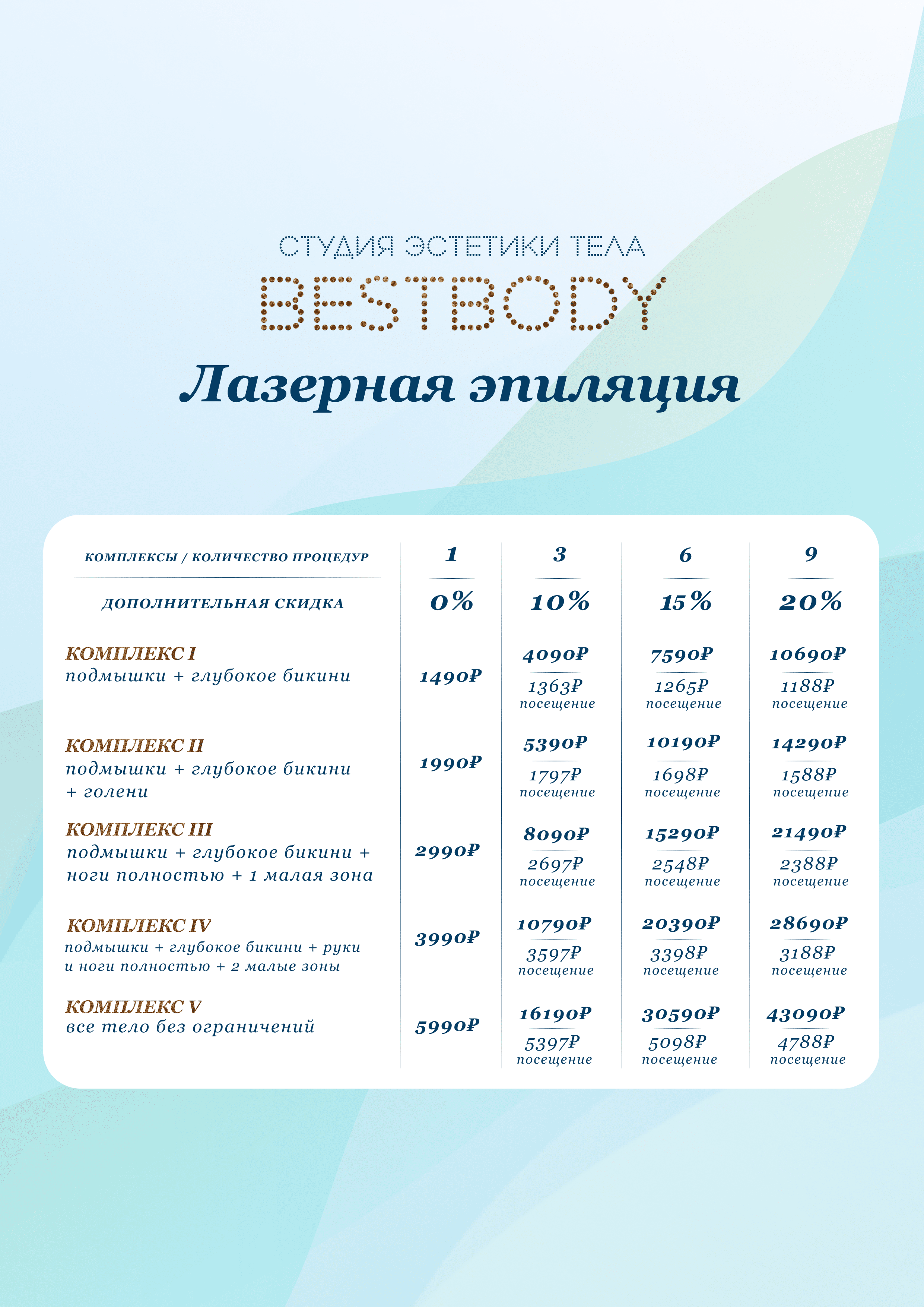 Лазерная эпиляция 2990 р