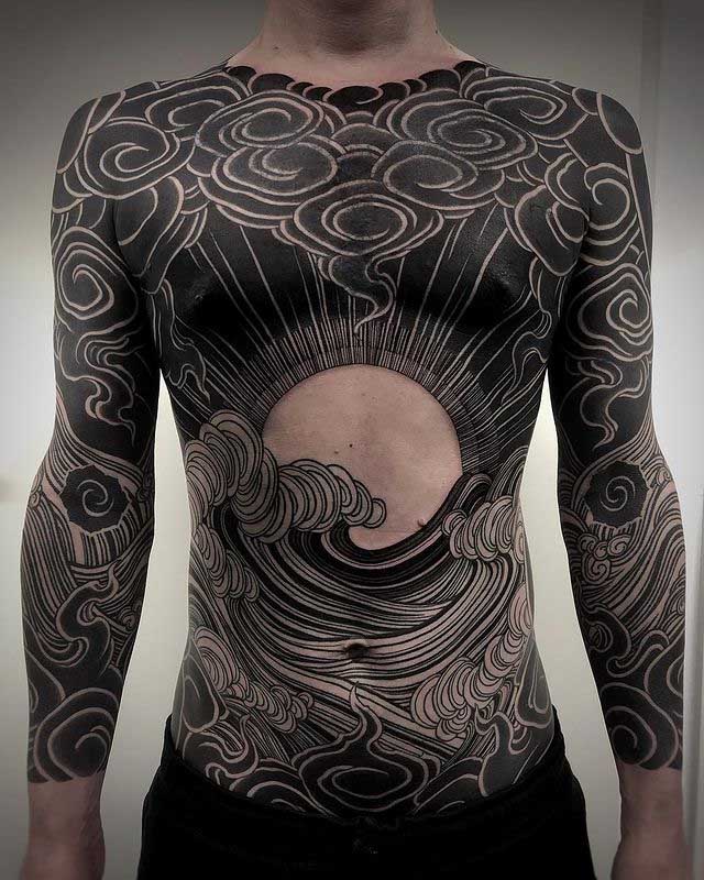 Татуировка японского тату-мастера Гаккина