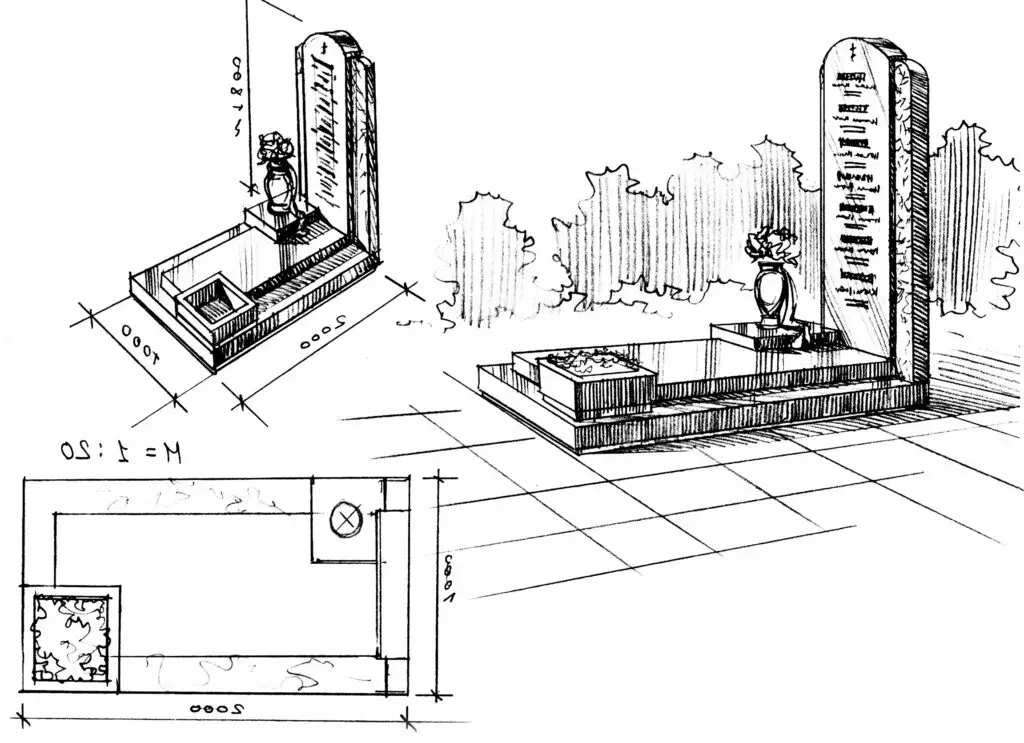 Чертеж памятника