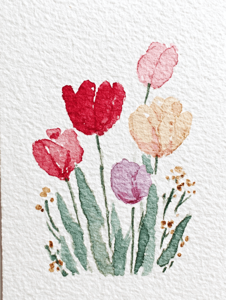 10 простых идей для весенней акварельной живописи для начинающих 121