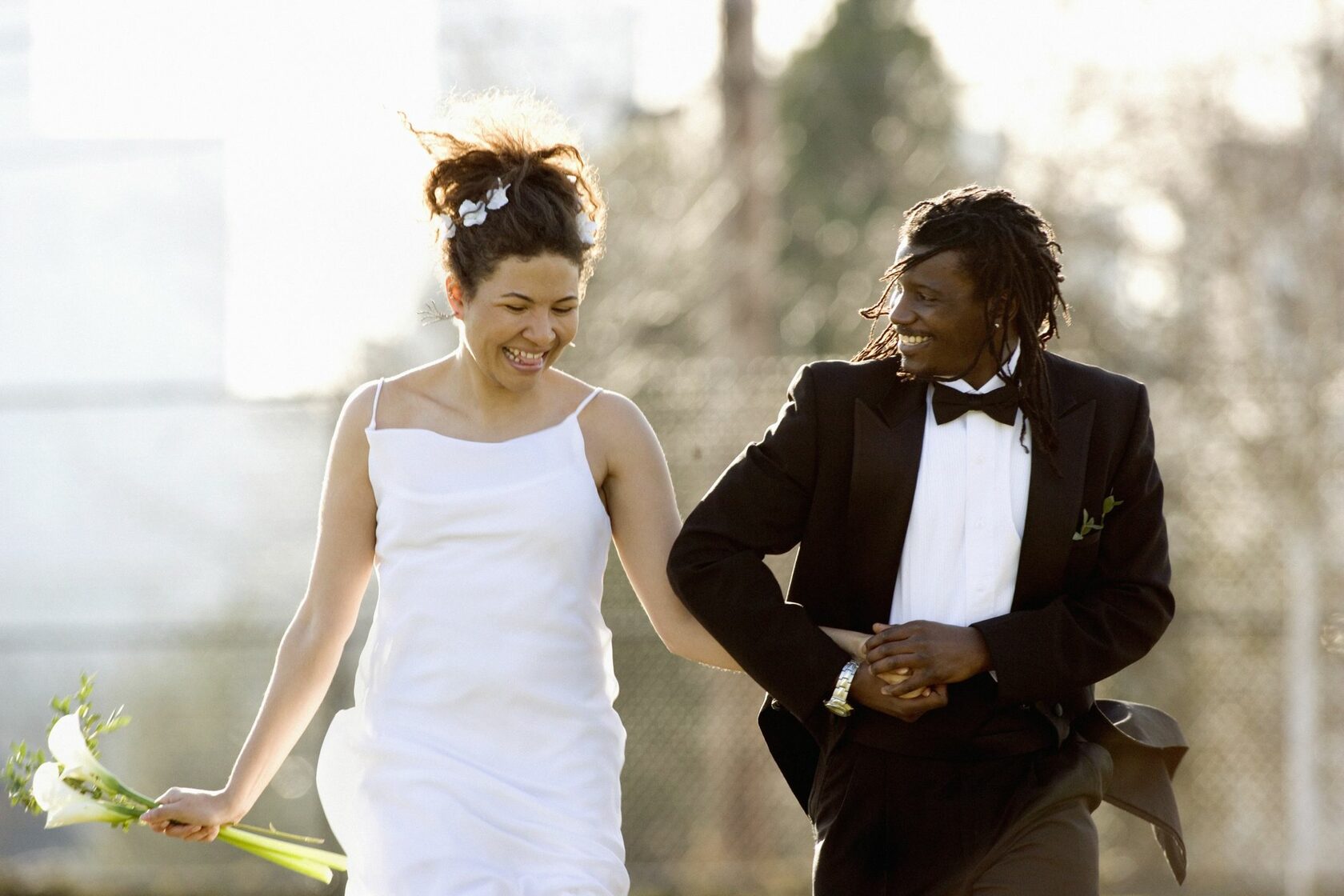 bride, groom, wedding, walking, hand in hand, outdoor, nature, love, romance, couple, photography