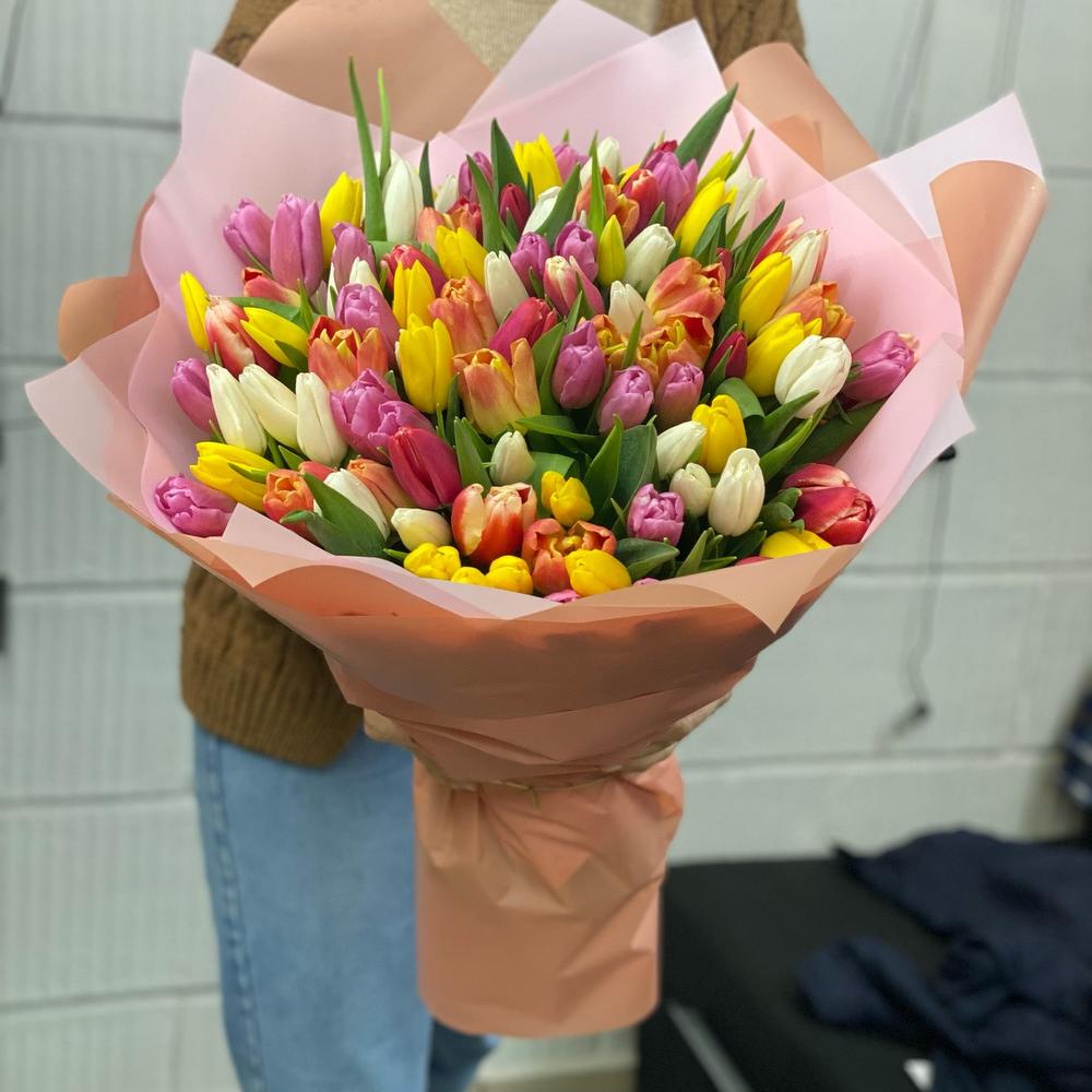 Букет 101 Тюльпан