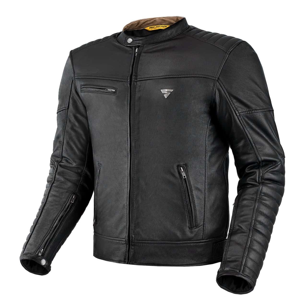 Кожаная мотокуртка SHIMA WINCHESTER 2.0 Men Black, чёрный — примерка в магазине на Лиговском