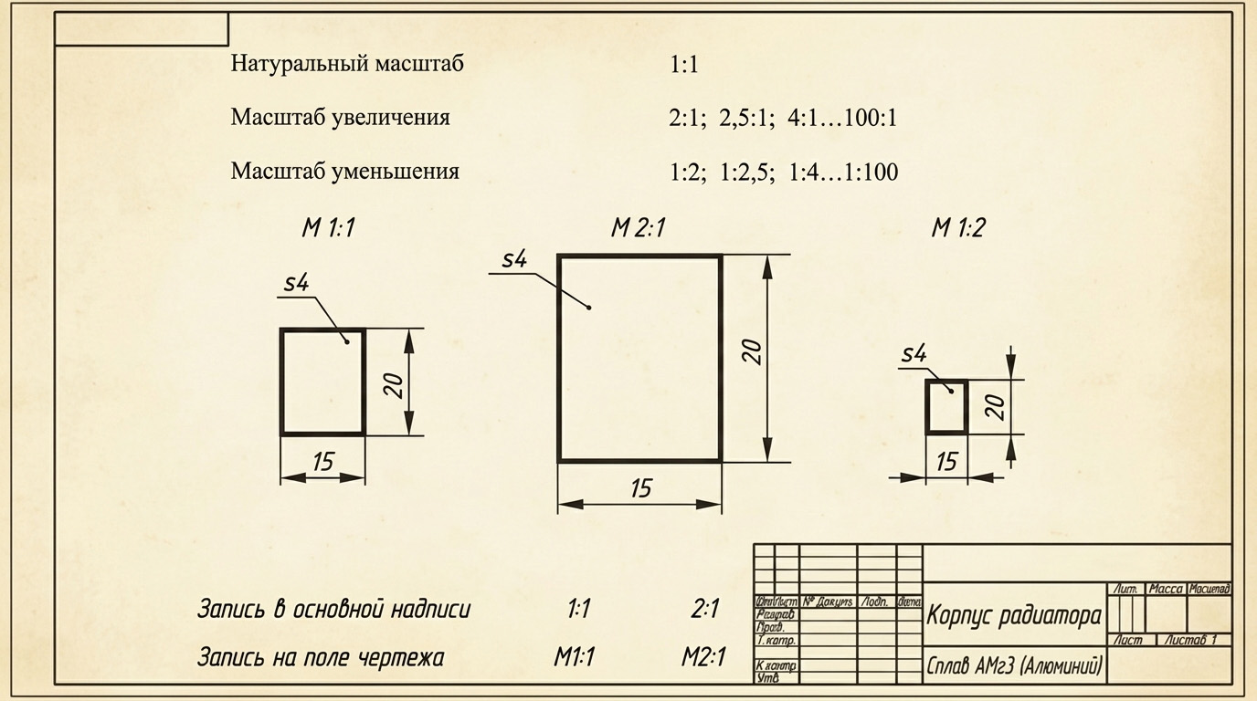 Масштаб на чертеже