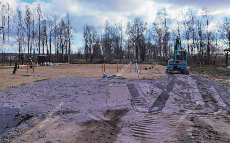 Участок после проведения работ по устройству заеда по санкт петербургу и области от нашей компании заезда через канаву