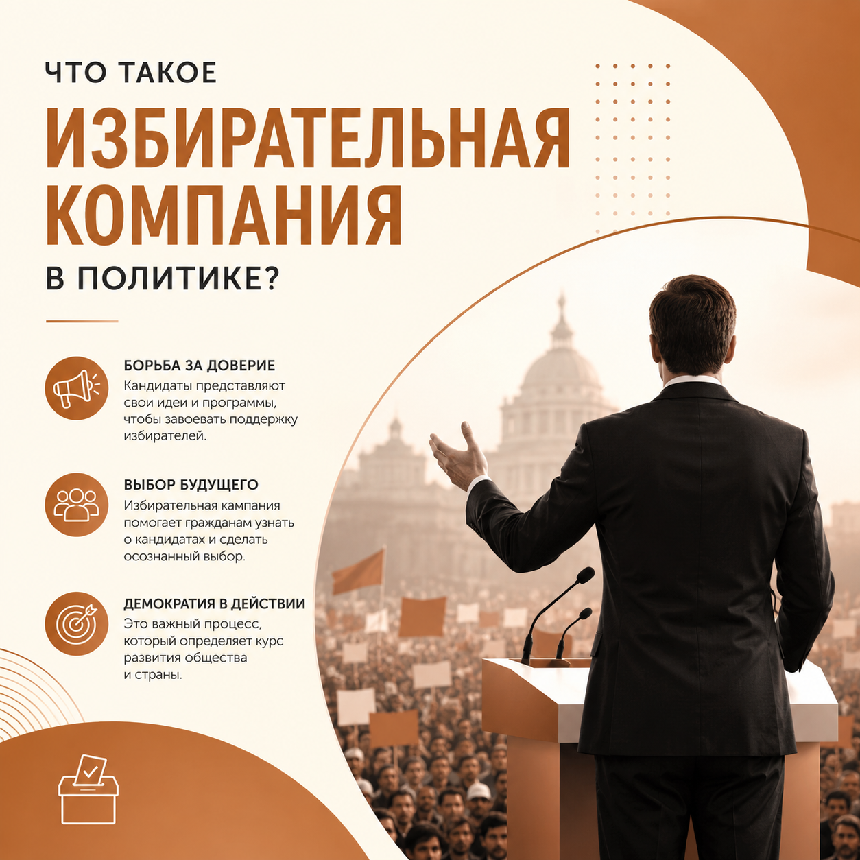 Избирательная кампания: этапы стратегии и цели