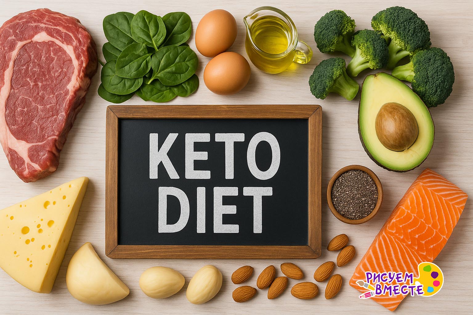 Подробное руководство по кето-диете: что такое кетоз, как работает питание с низким содержанием углеводов, полный список продуктов, примерное меню и ответы на главные вопросы о пользе и вреде кето.