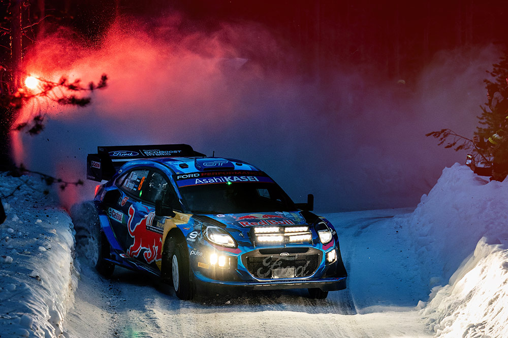 Отт Тянак и Мартин Ярвеоя, Ford Puma Rally1 (YX22 FCG), ралли Швеция 2023/Фото: M-Sport