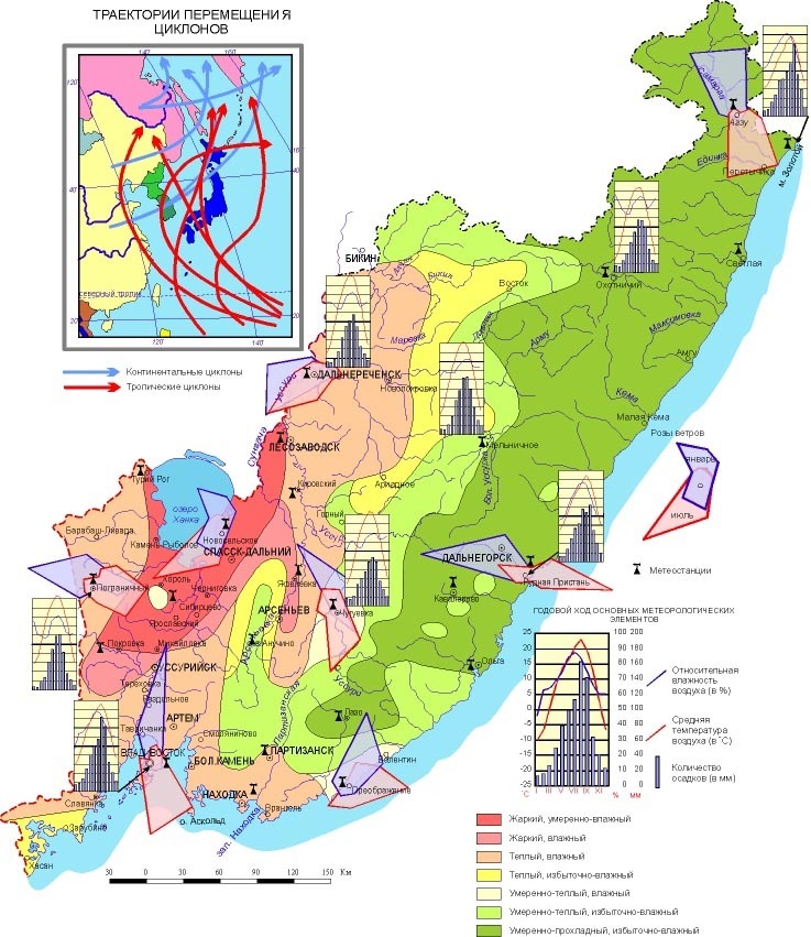 Климатическая карта хабаровского края