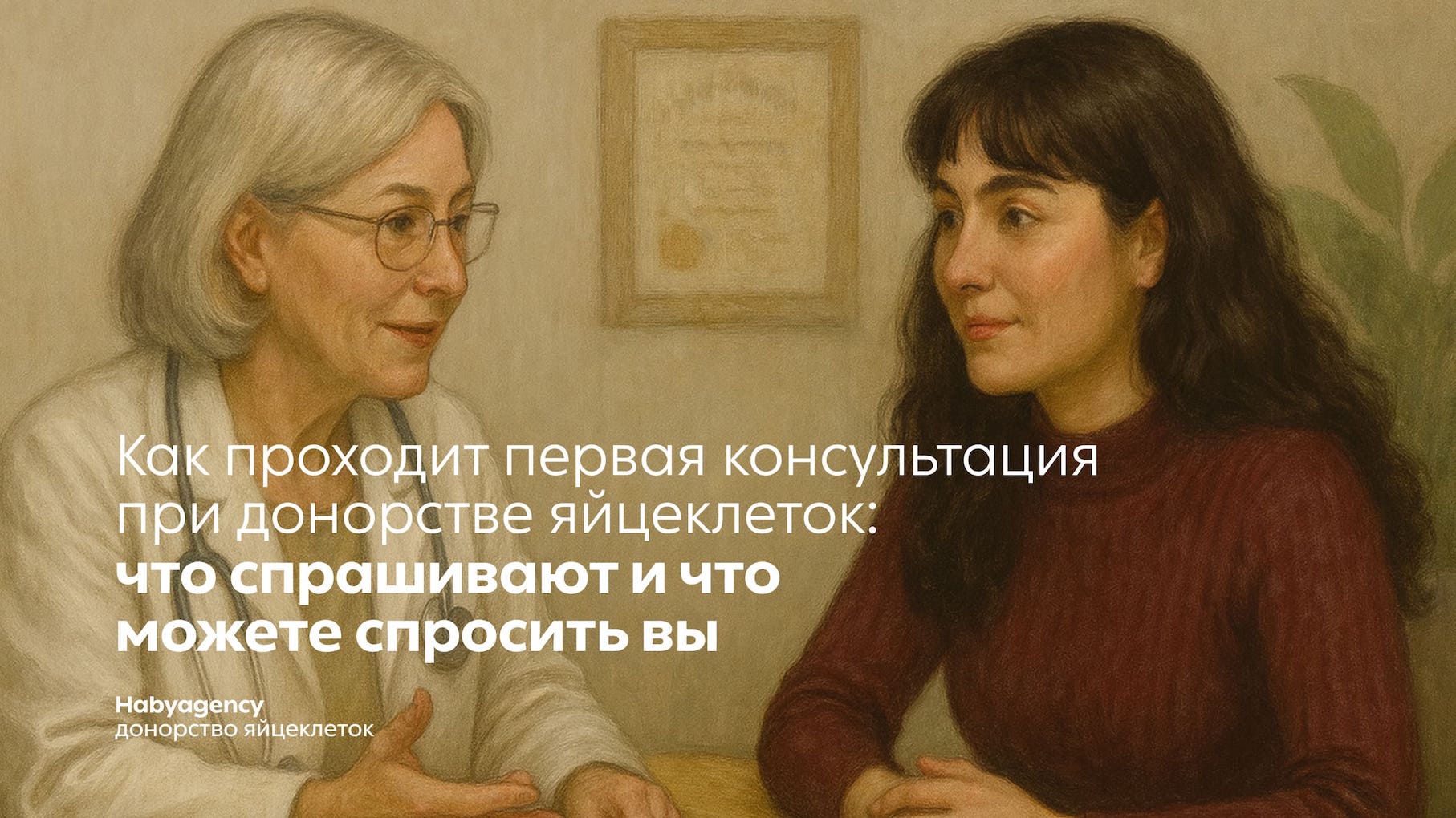 первая консультация при донорстве яйцеклеток — спокойный разговор с координатором