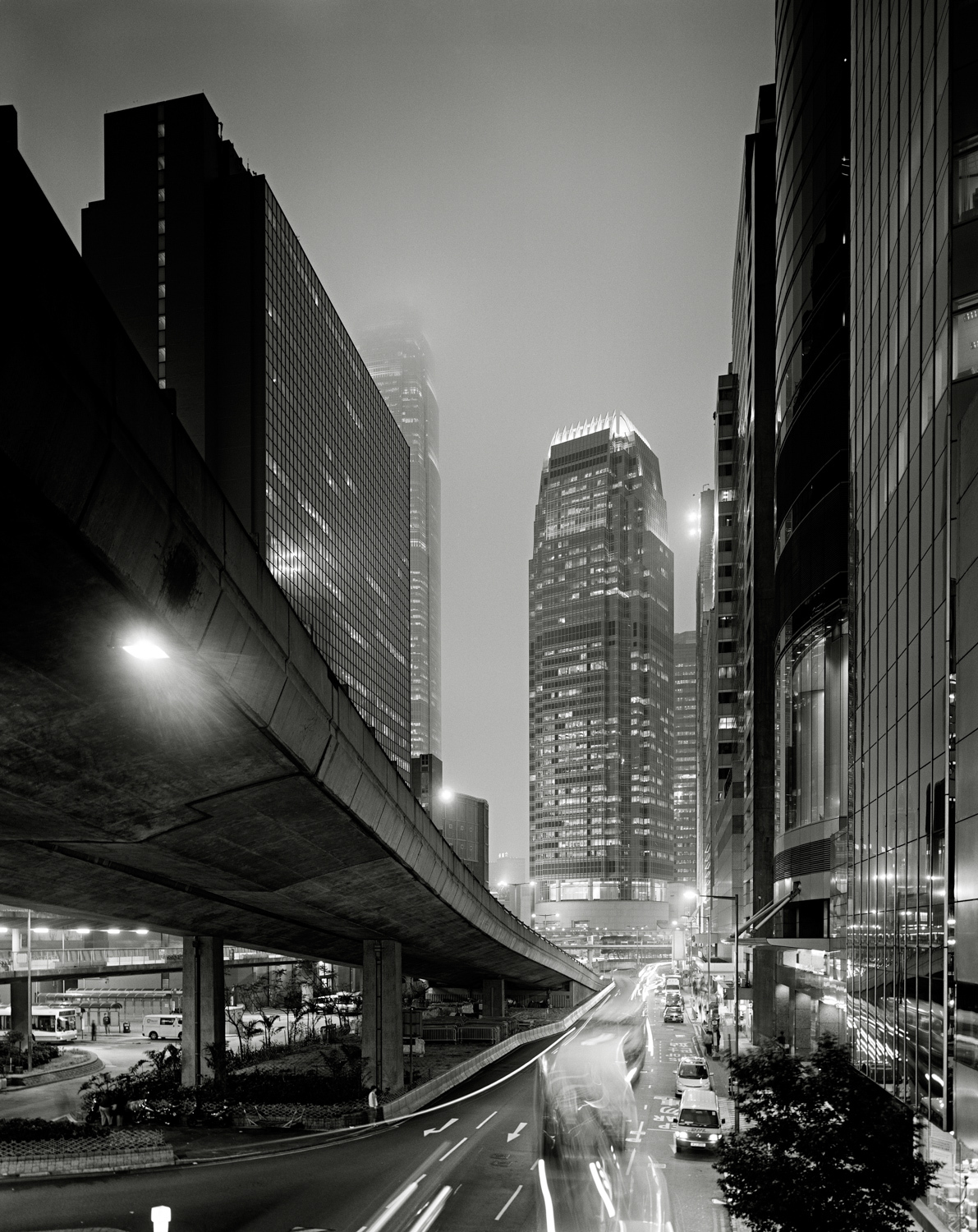 Crossroads. Hong Kong. 2007. BW Negative 4×5 inch.