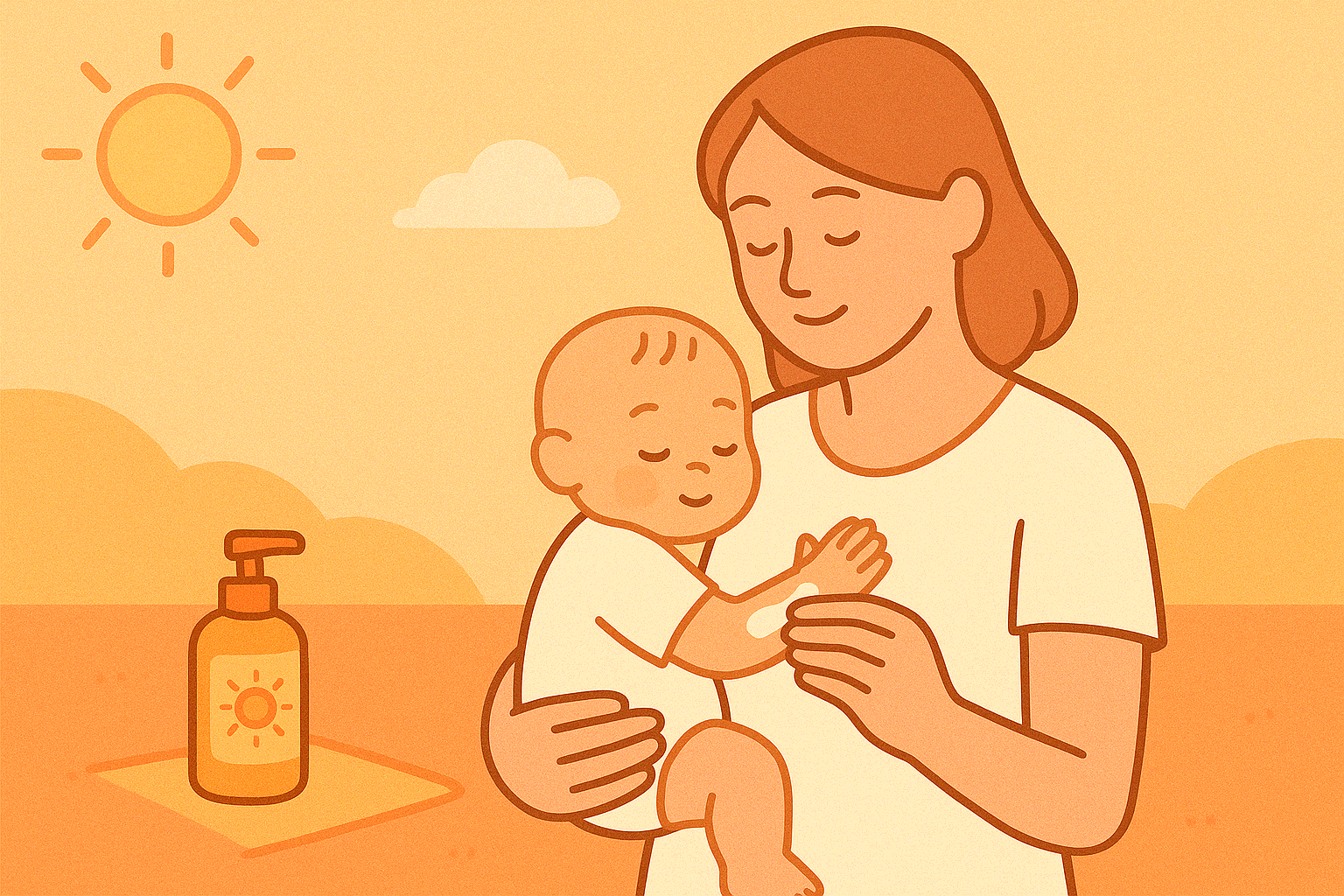 Как ухаживать за кожей малыша в оренбургскую жару: советы дерматолога