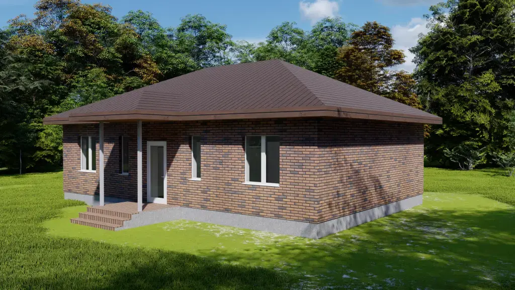 Индивидуальный одноэтажный дом 97 м²: изображение 3