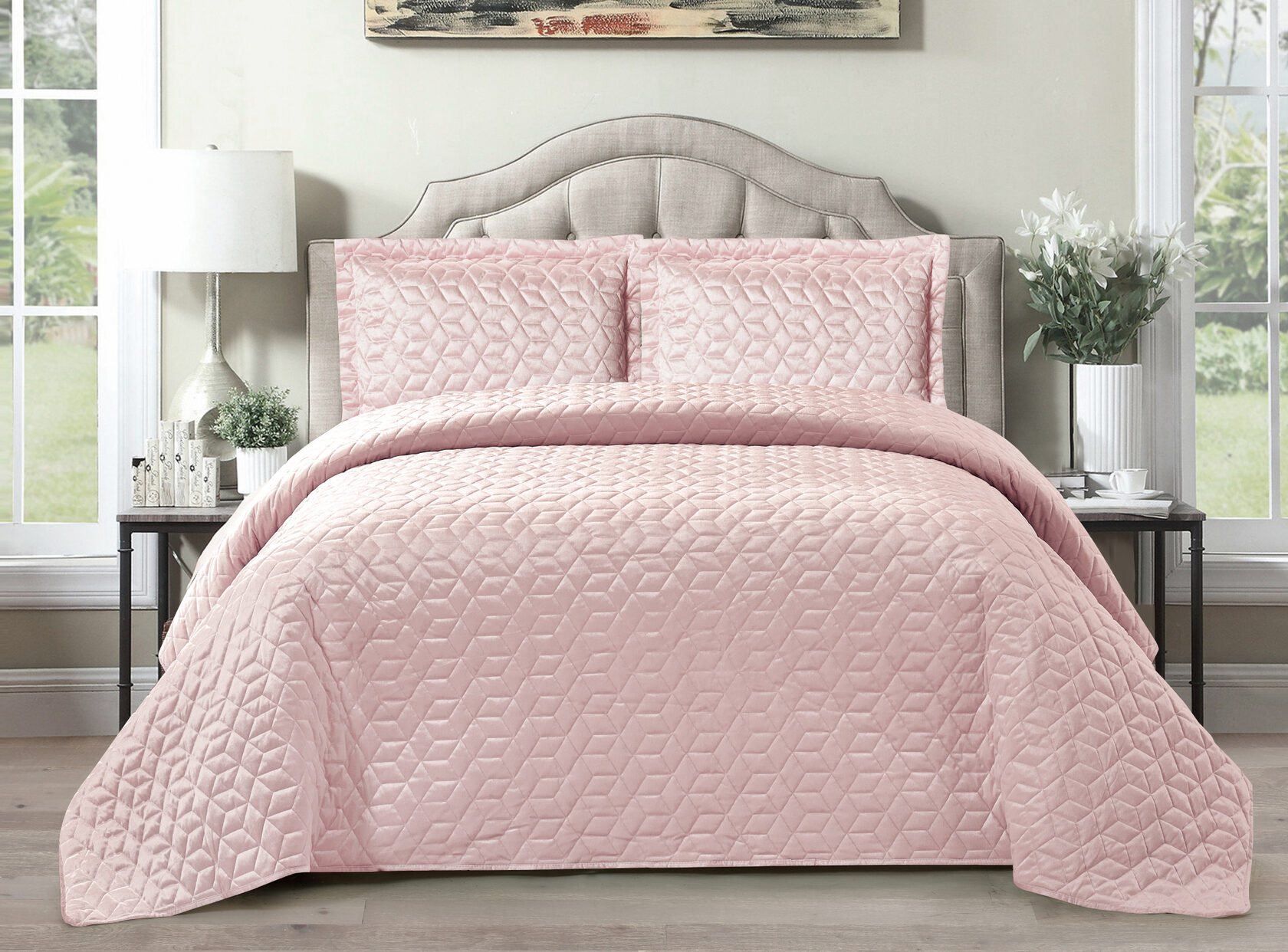 Покрывало с наволочками из велюра