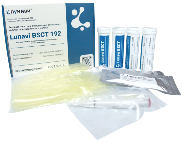 Тесты на антибиотики в молоке ЛУНАВИ 4IN1 BSCT 192