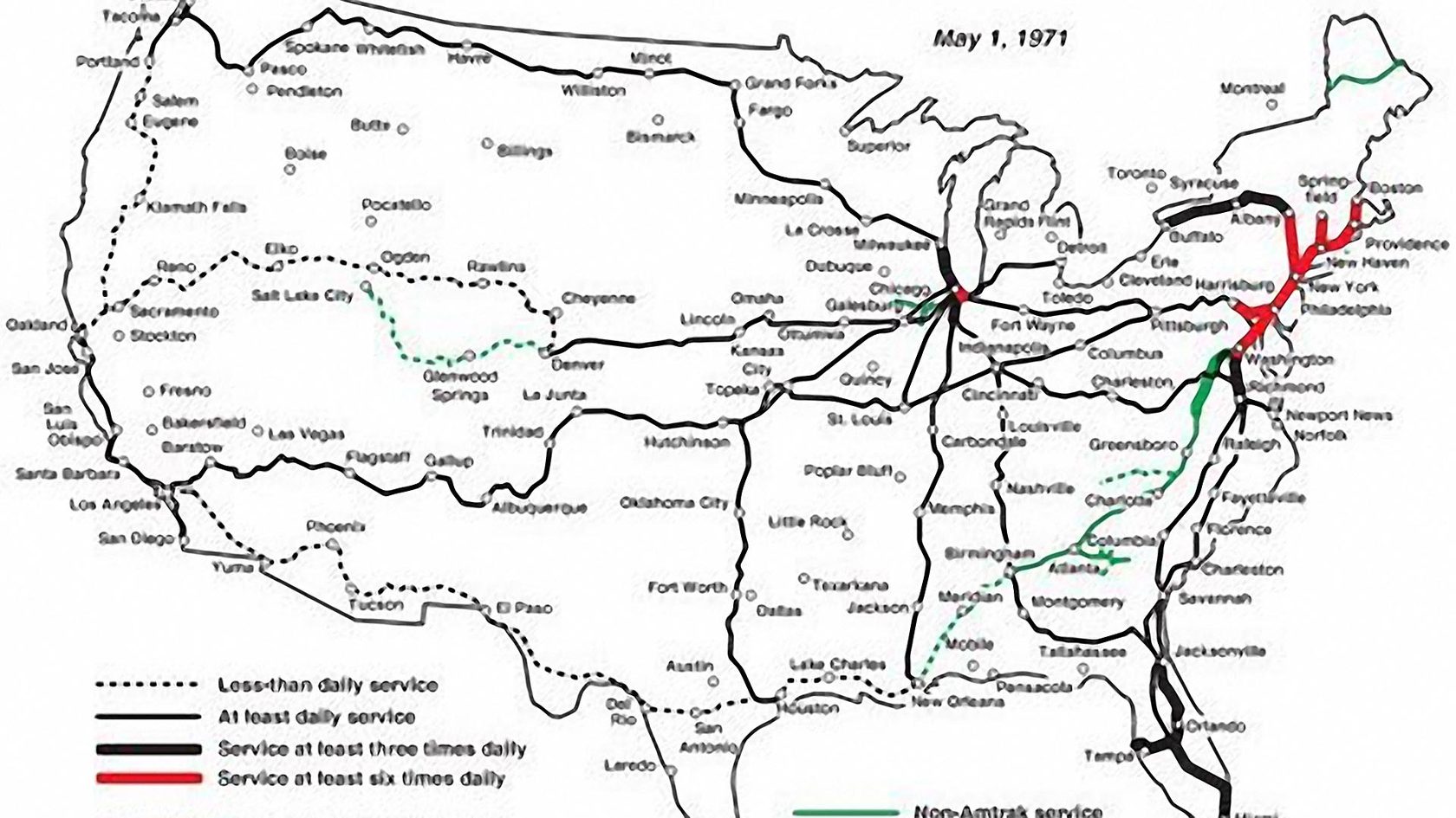 Железная дорога сша карта