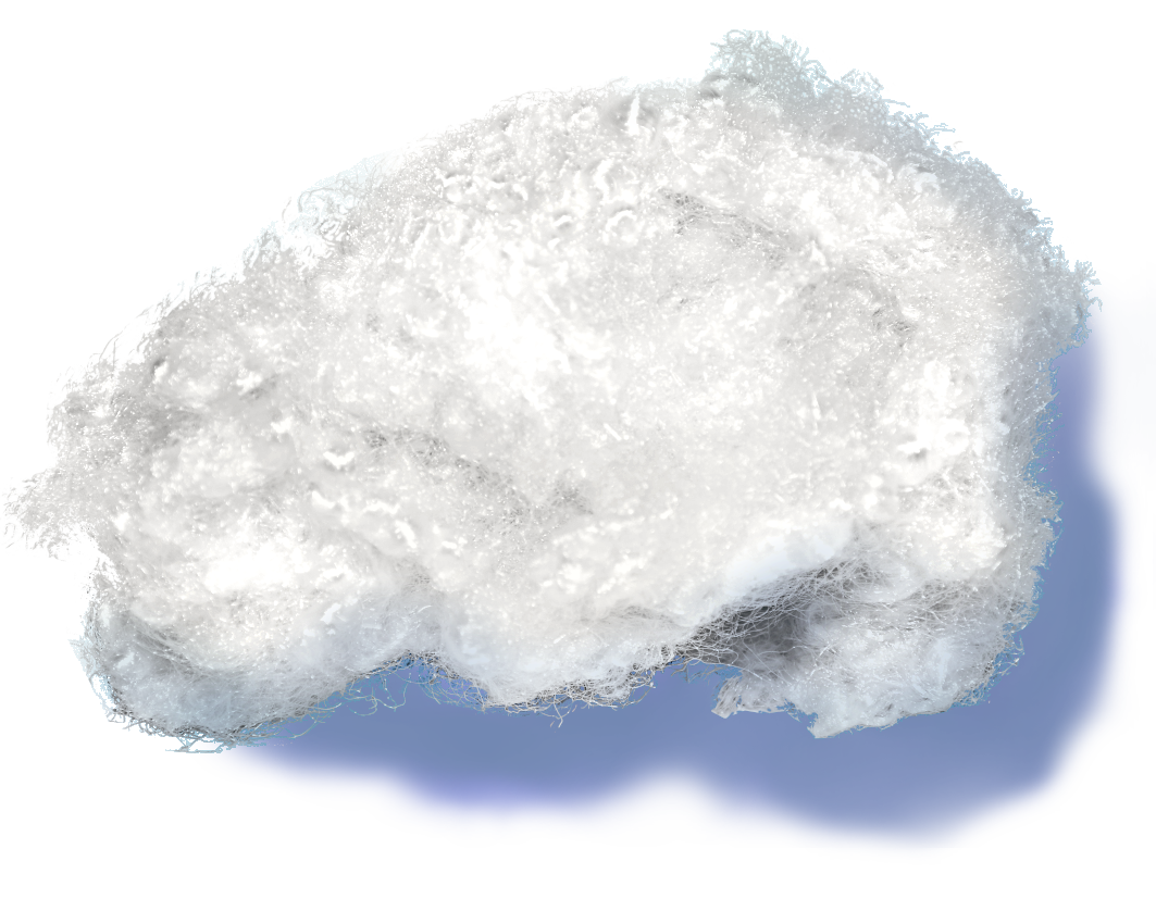 облако из полиэфирного волокна