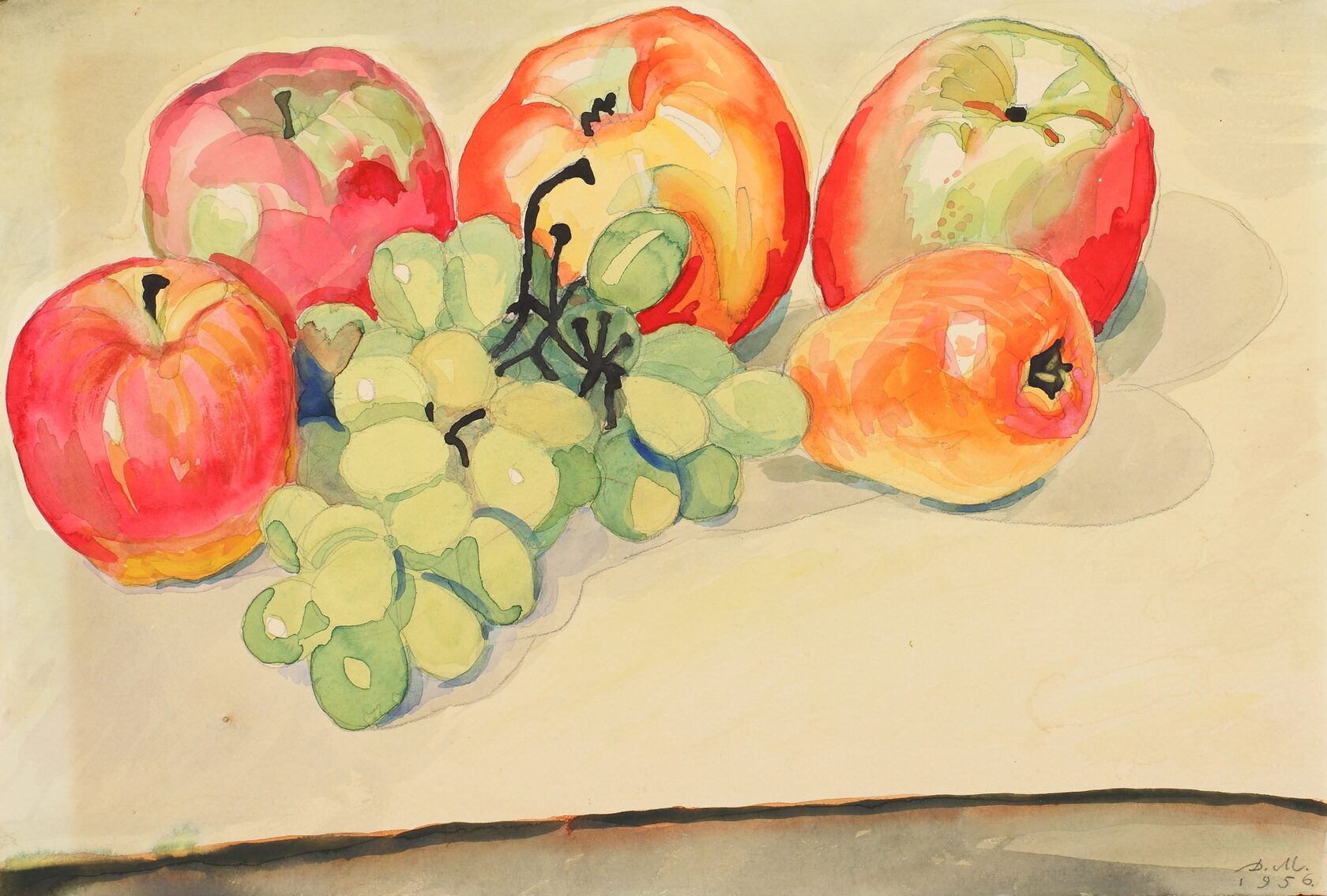 Виноград и яблоки. 1956 