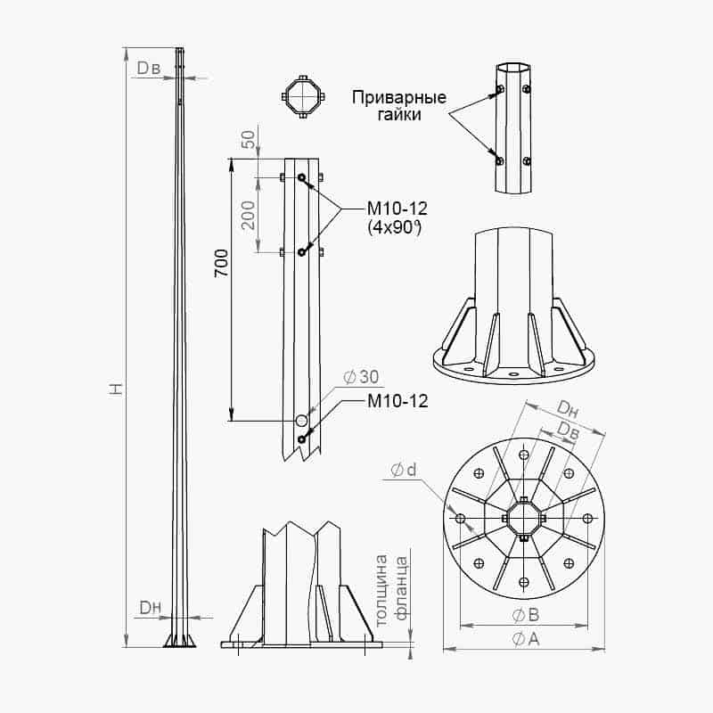 Опора силовая огс. 4-8. 7-10. Сфг 400. Опора огс-1.