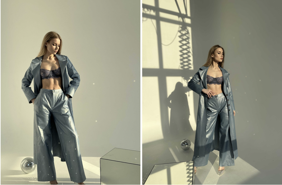 Джинсовый тренч metallic – футуристичный образ от Mehalini