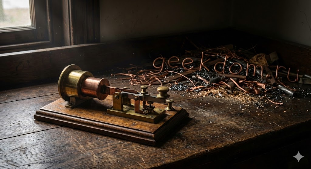 День рождения телефона старинный аппарат на столе изобретателя