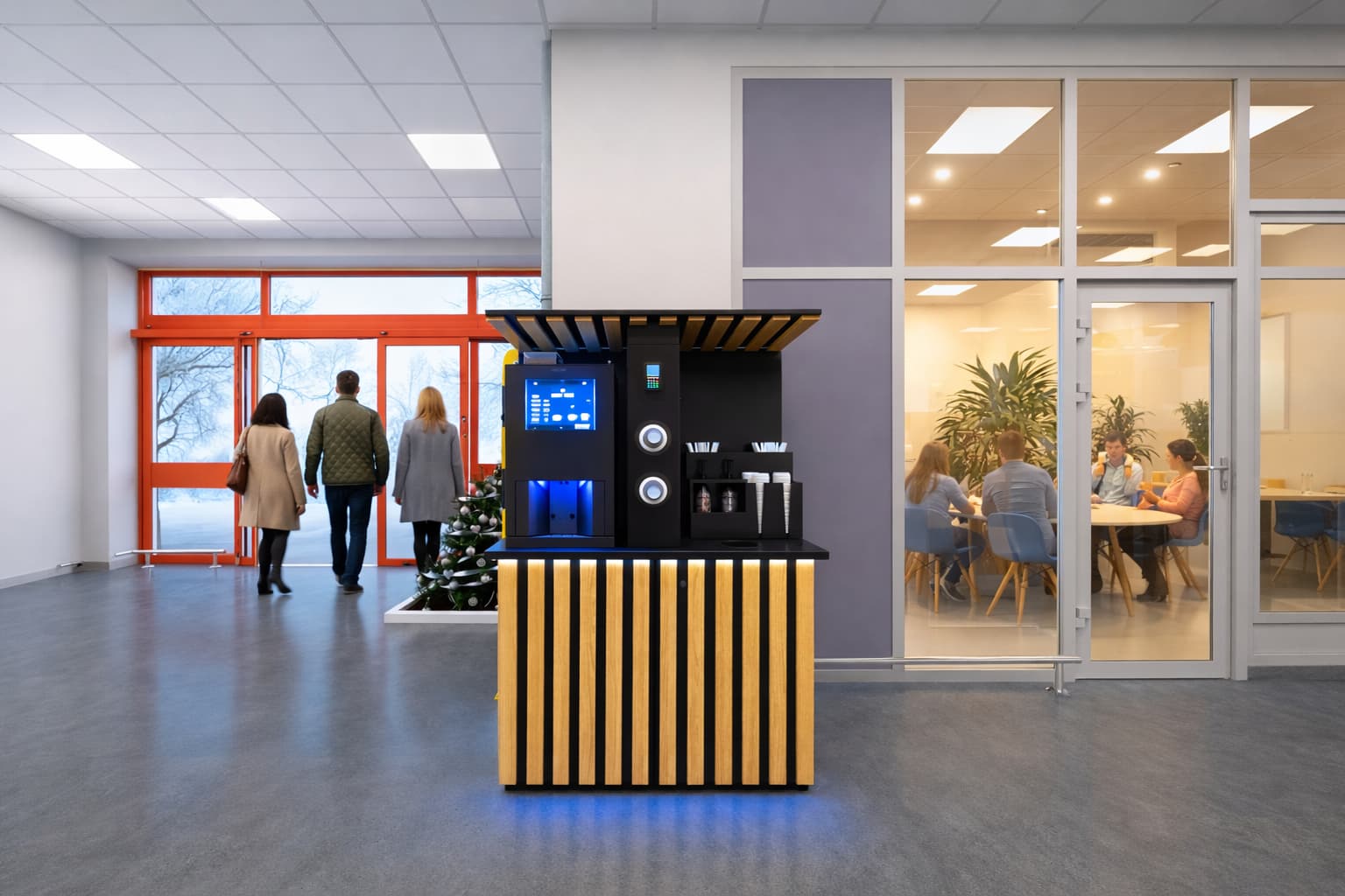 commerce de café automatisé, étude de cas d&amp;#39;une entreprise de café, bar à café automatisé, bar à café intelligent, kiosque à café, vente de café sans personnel, distributeur automatique de café