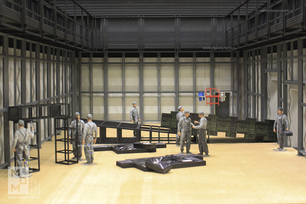 макет декораций к спектаклю Пик Ник Электротеатра Станиславский