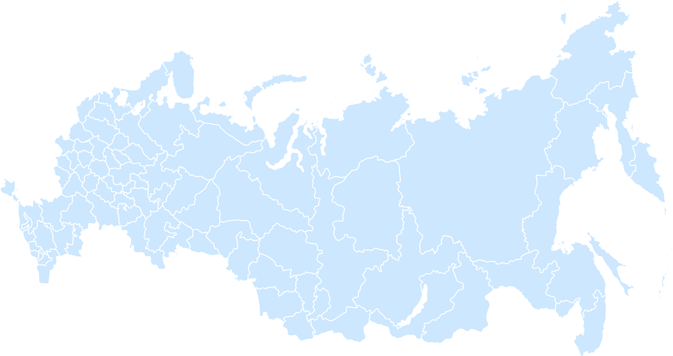 Карта россии без названий городов