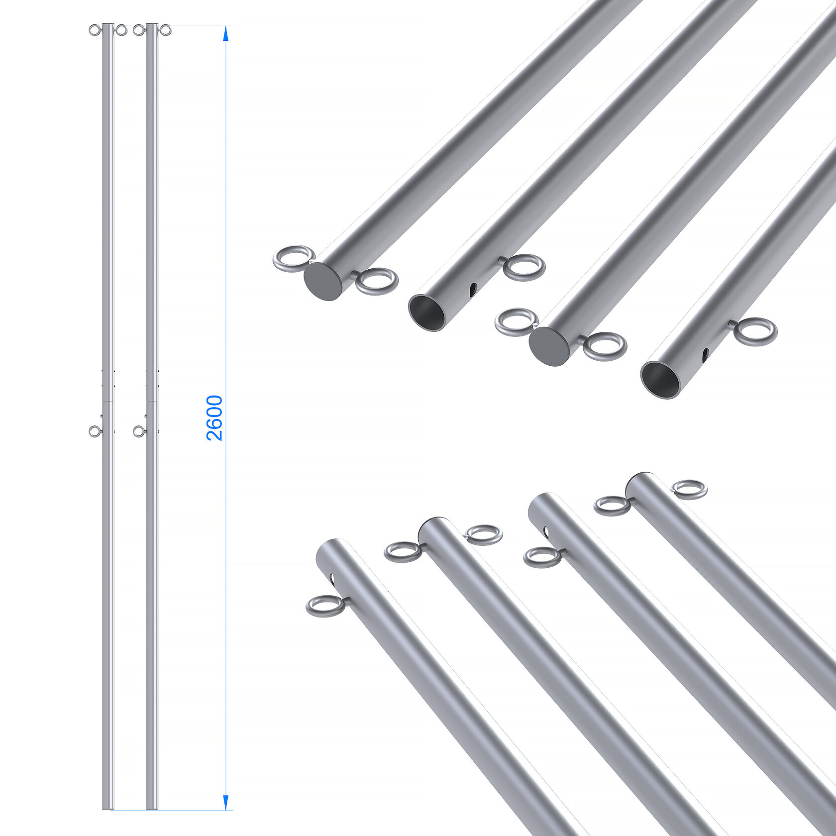 сборные алюминиевые стойки для игры волейбол